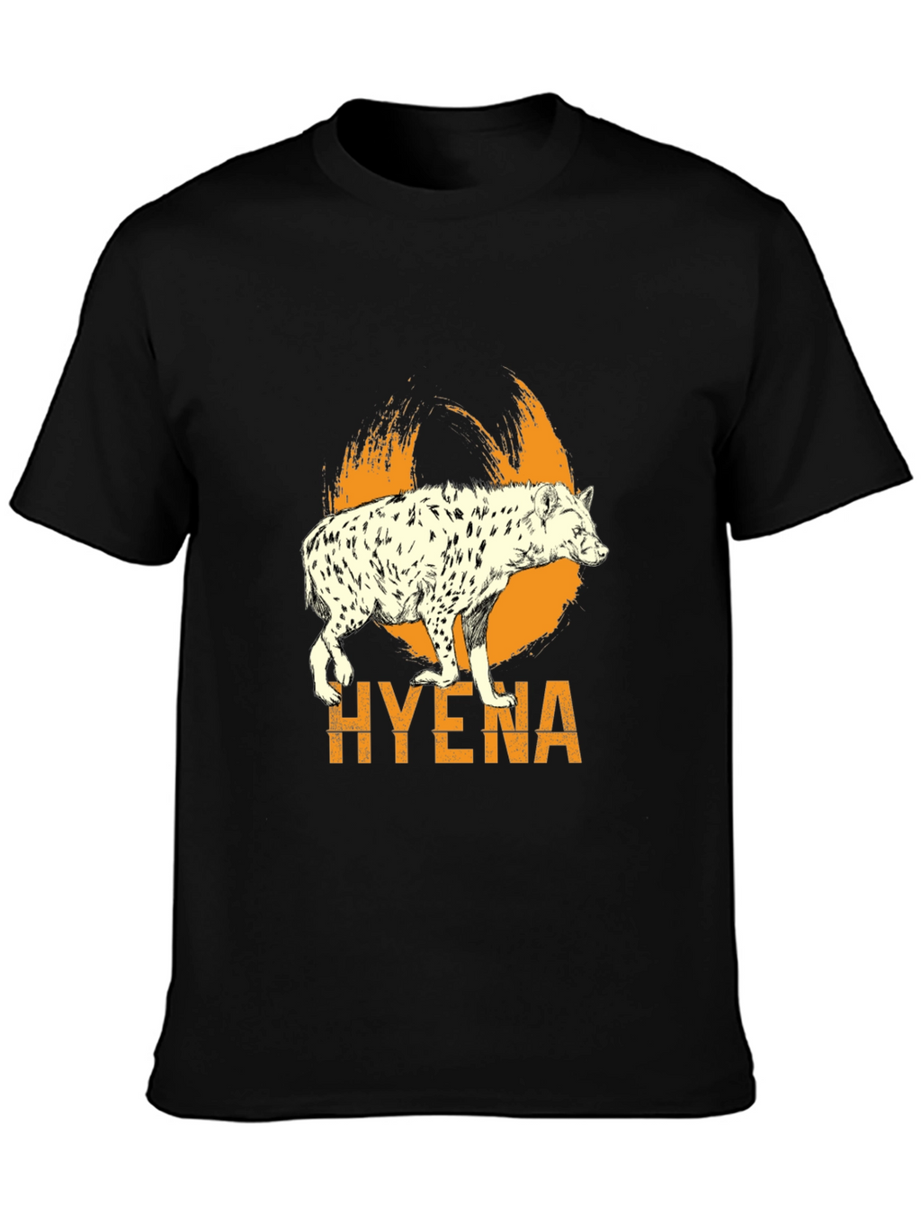 Hyena Graphic Print Mens Black T-Shirt
