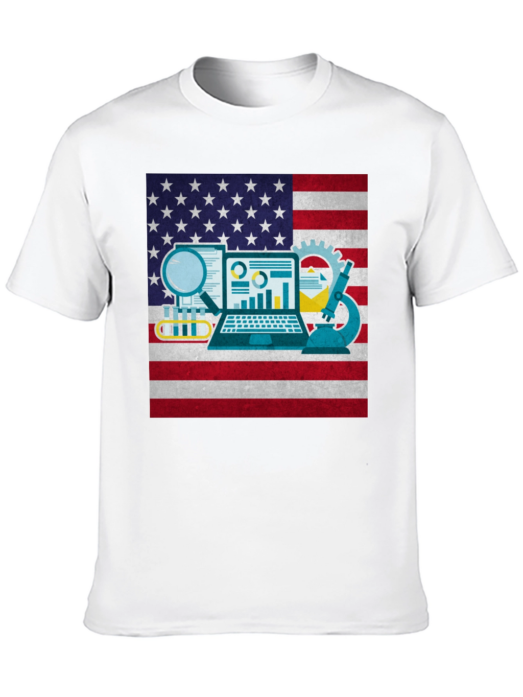 STEM American Flag Graphic T-Shirt