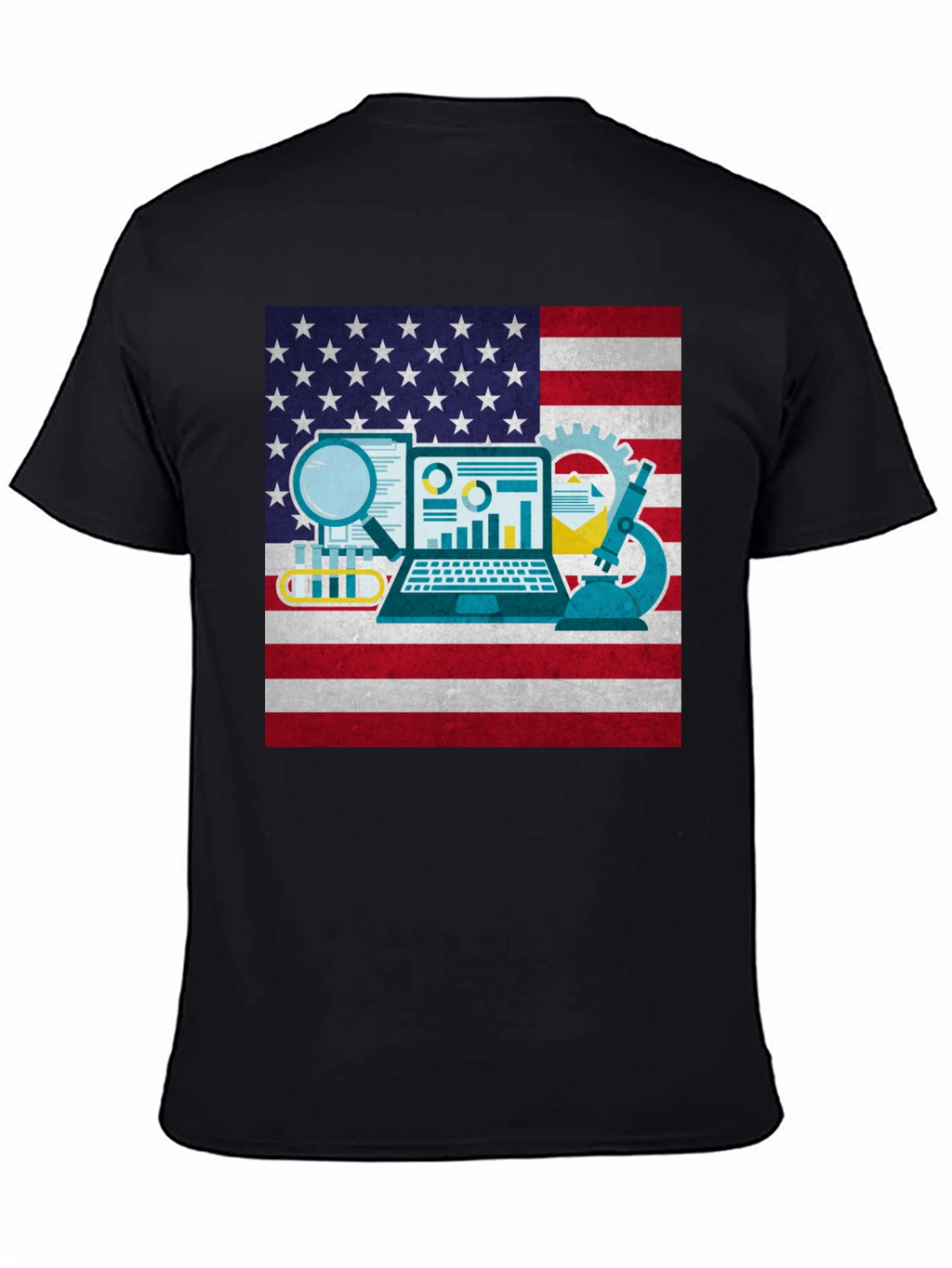 STEM American Flag Graphic T-Shirt