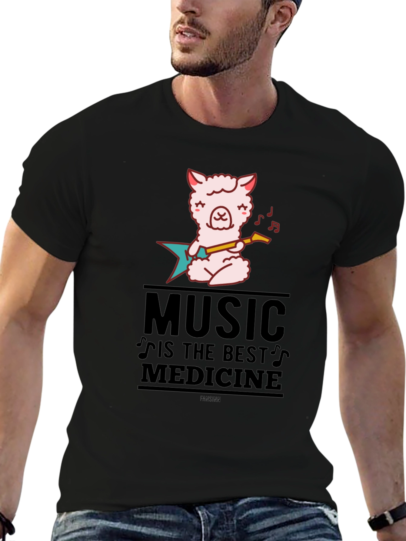 Music is Medicine Black Graphic Tee