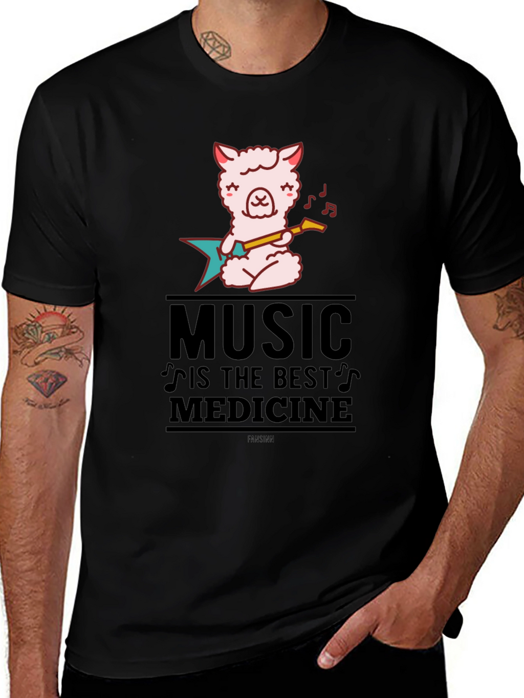 Music is Medicine Black Graphic Tee