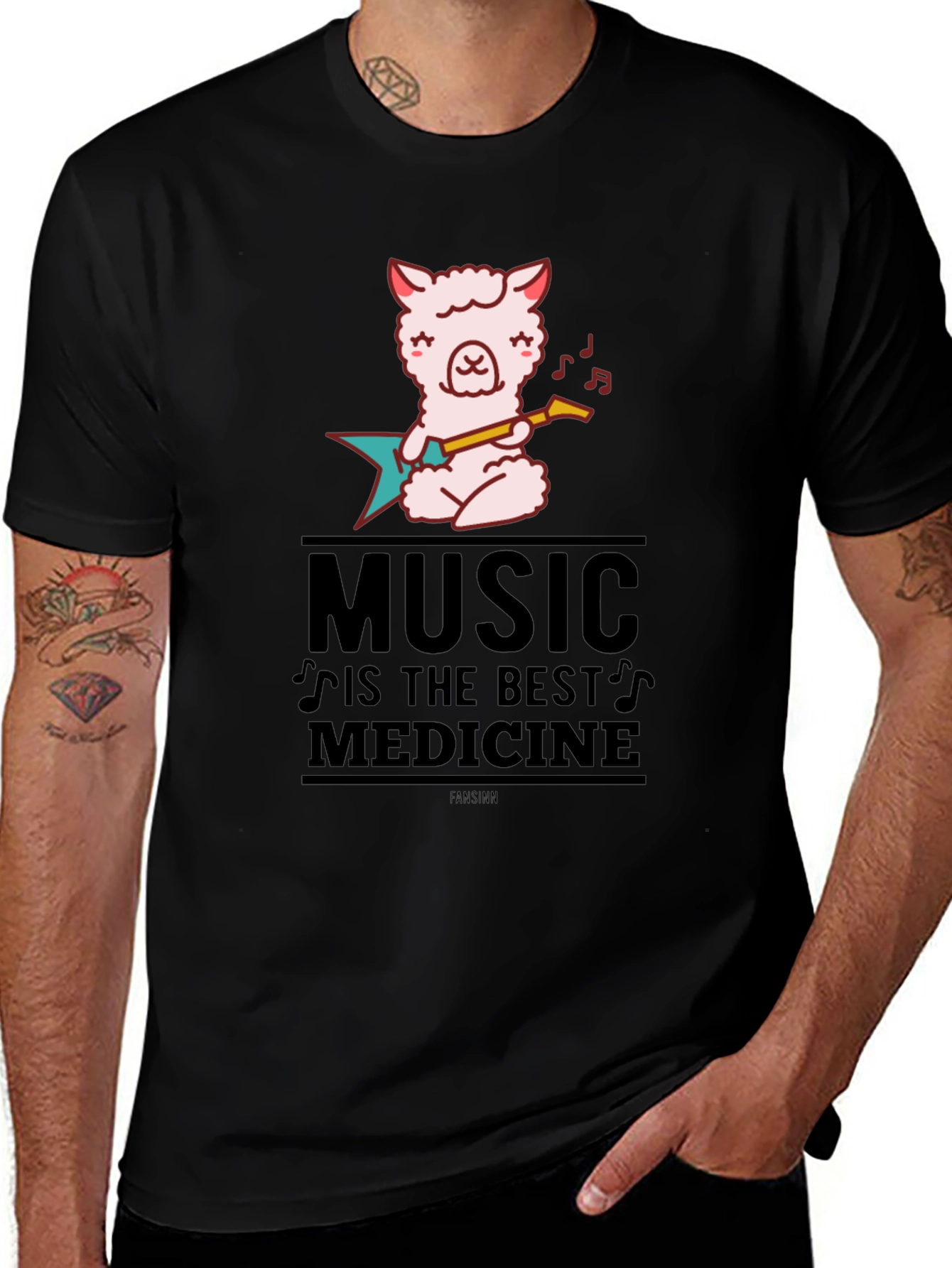 Music is Medicine Black Graphic Tee