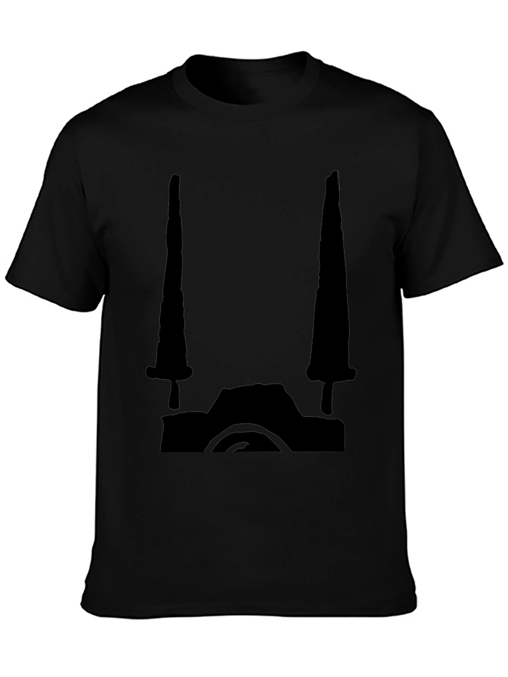 Black Graphic Tee - Camera Design