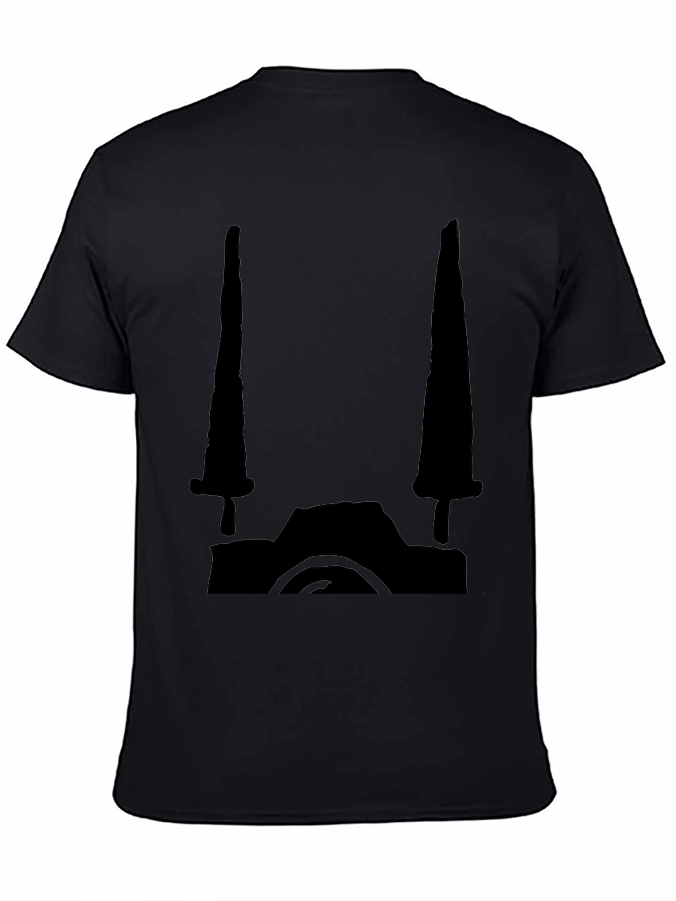 Black Graphic Tee - Camera Design