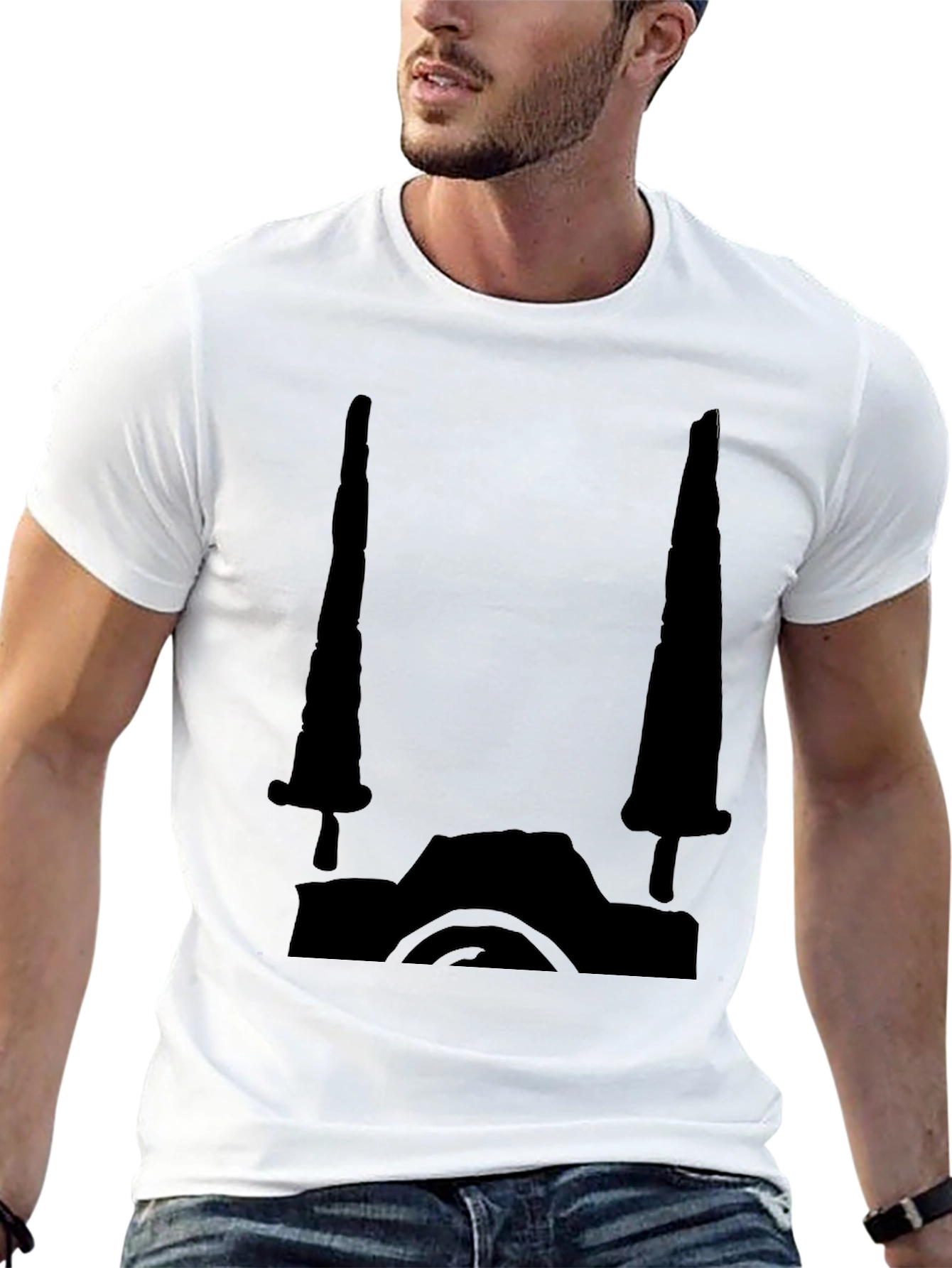 Black Graphic Tee - Camera Design
