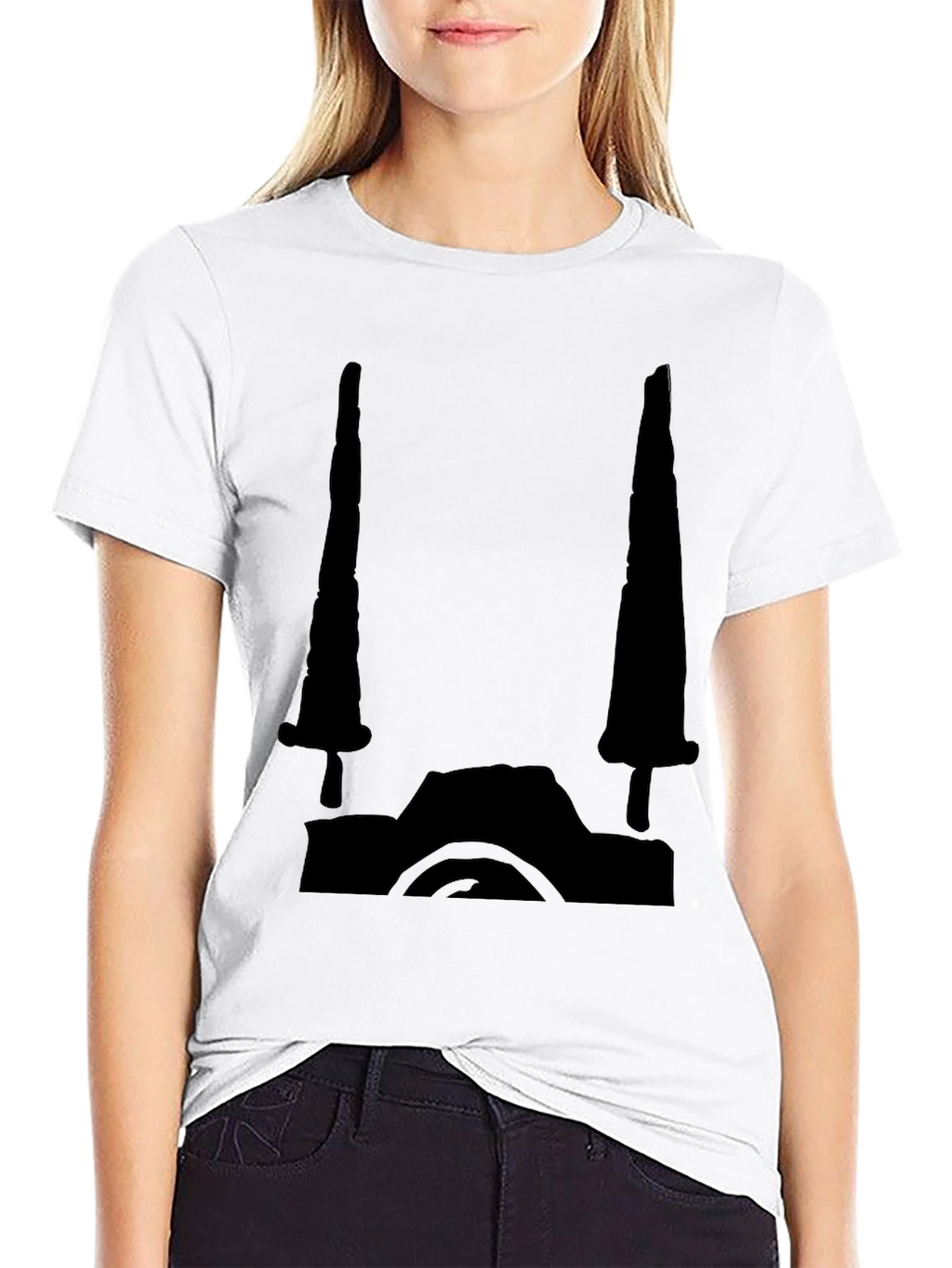Black Graphic Tee - Camera Design