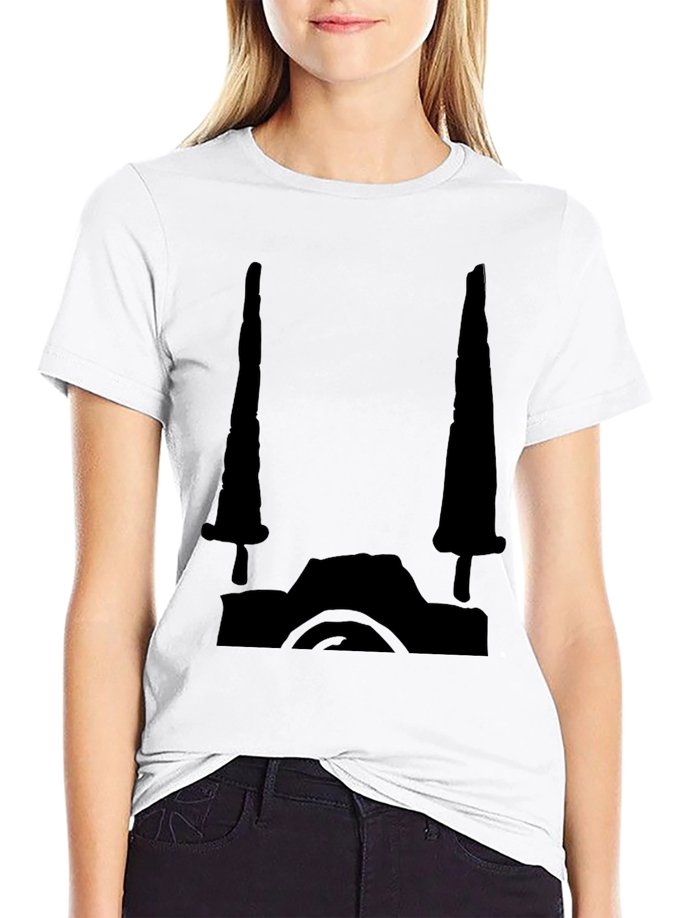 Black Graphic Tee - Camera Design