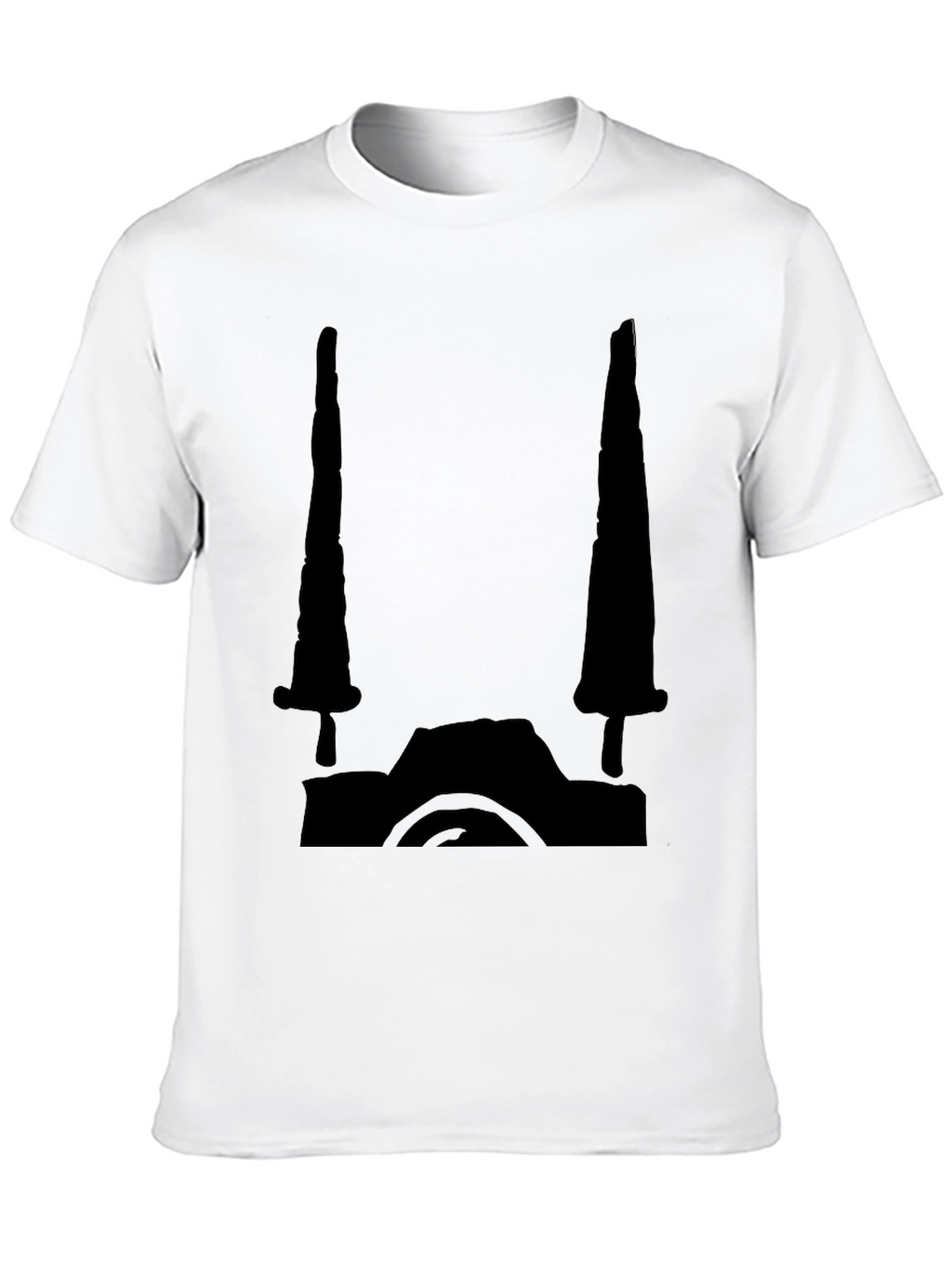 Black Graphic Tee - Camera Design