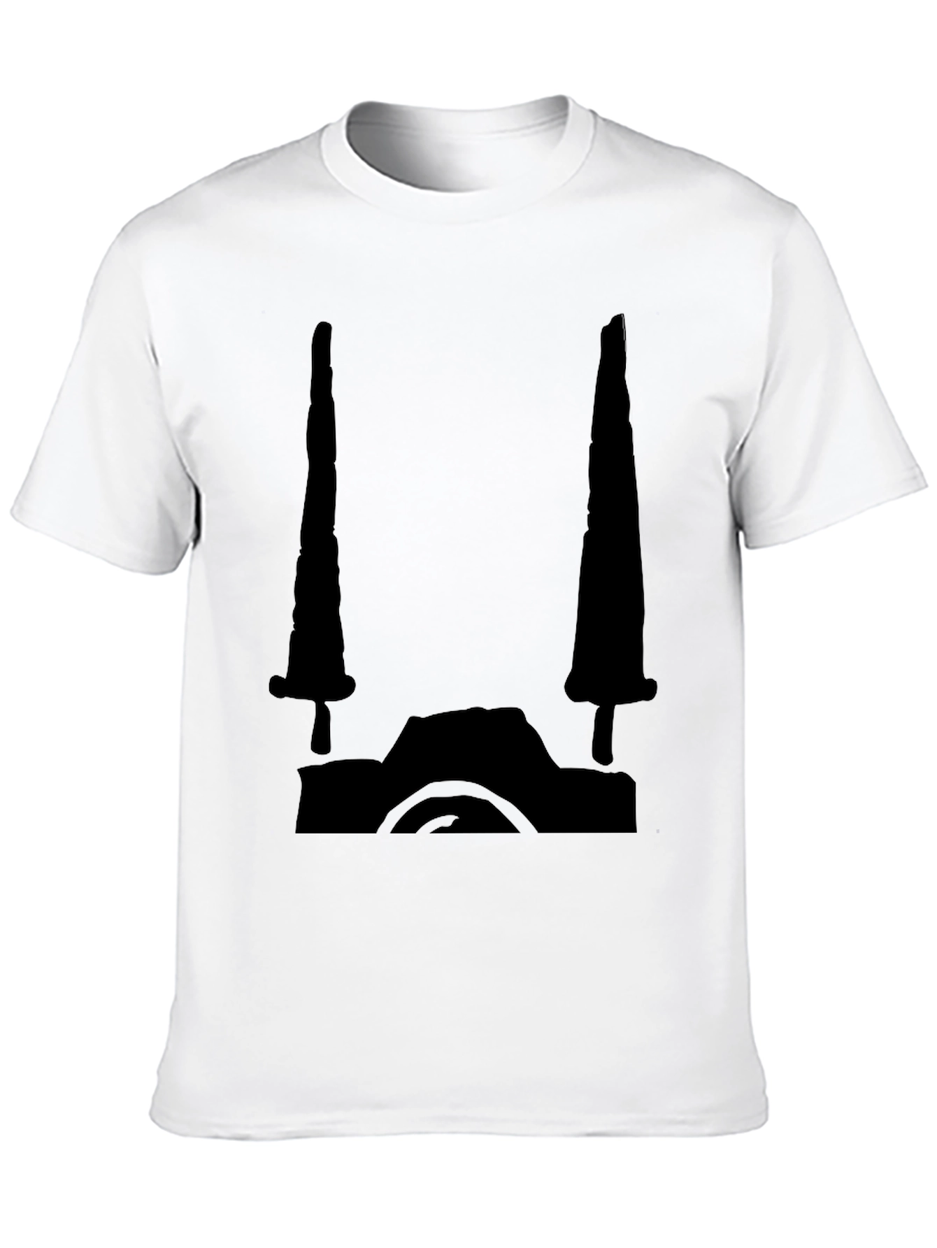 Black Graphic Tee - Camera Design