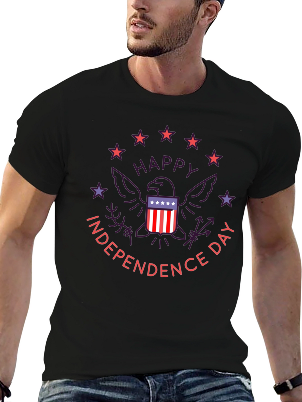 Patriotic Independence Day Graphic T-Shirt