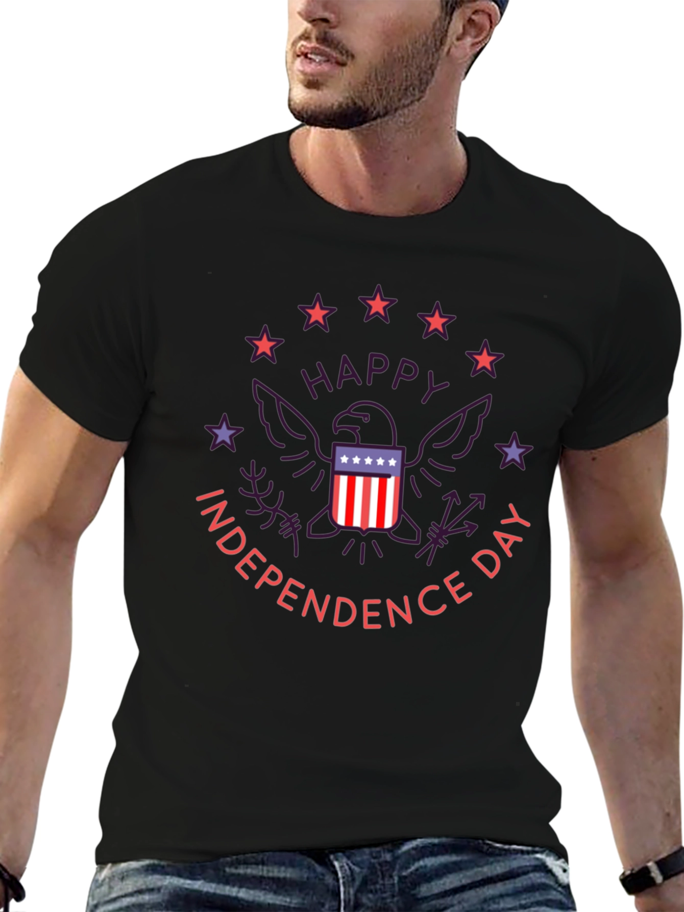 Patriotic Independence Day Graphic T-Shirt