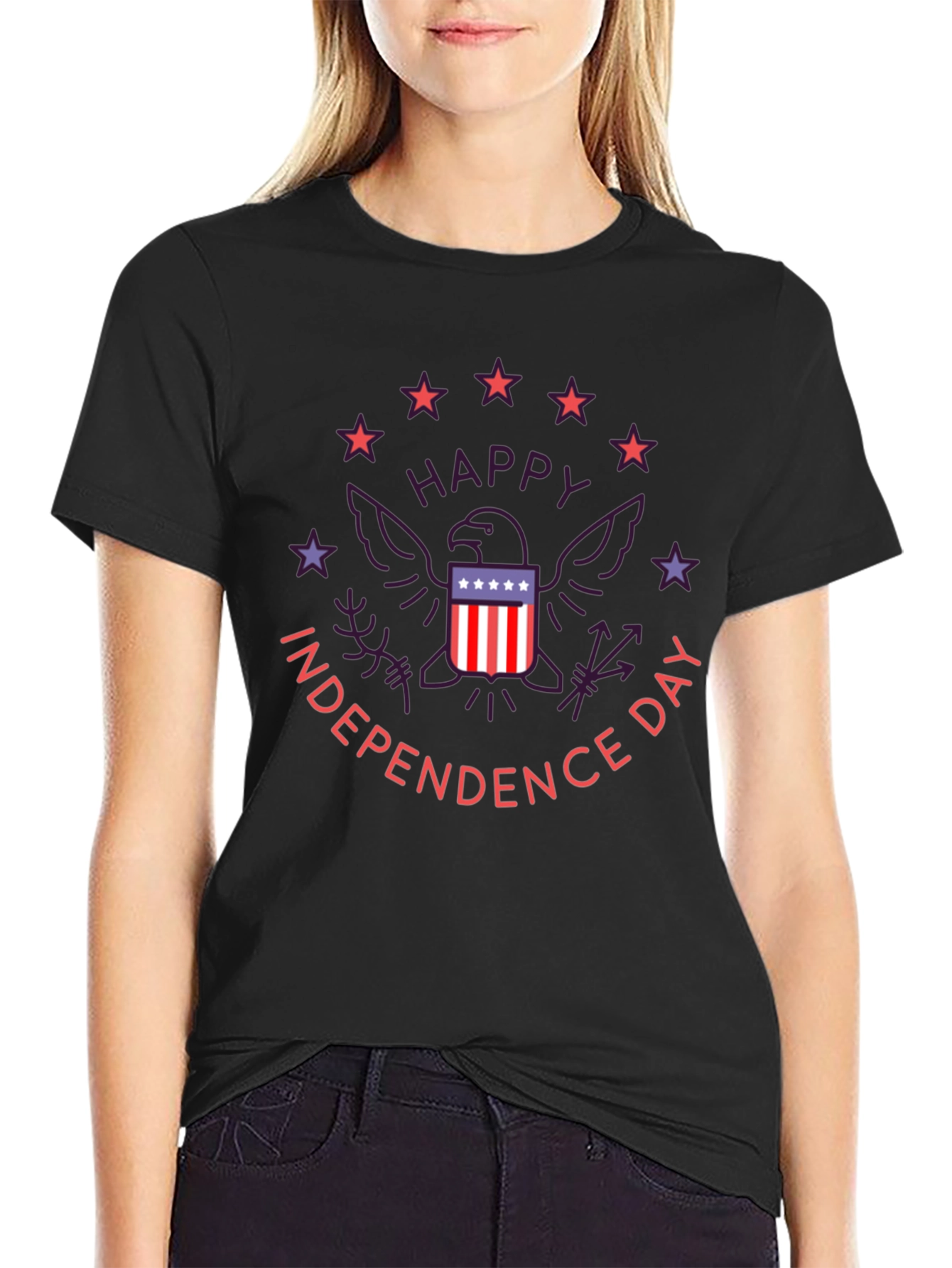 Patriotic Independence Day Graphic T-Shirt