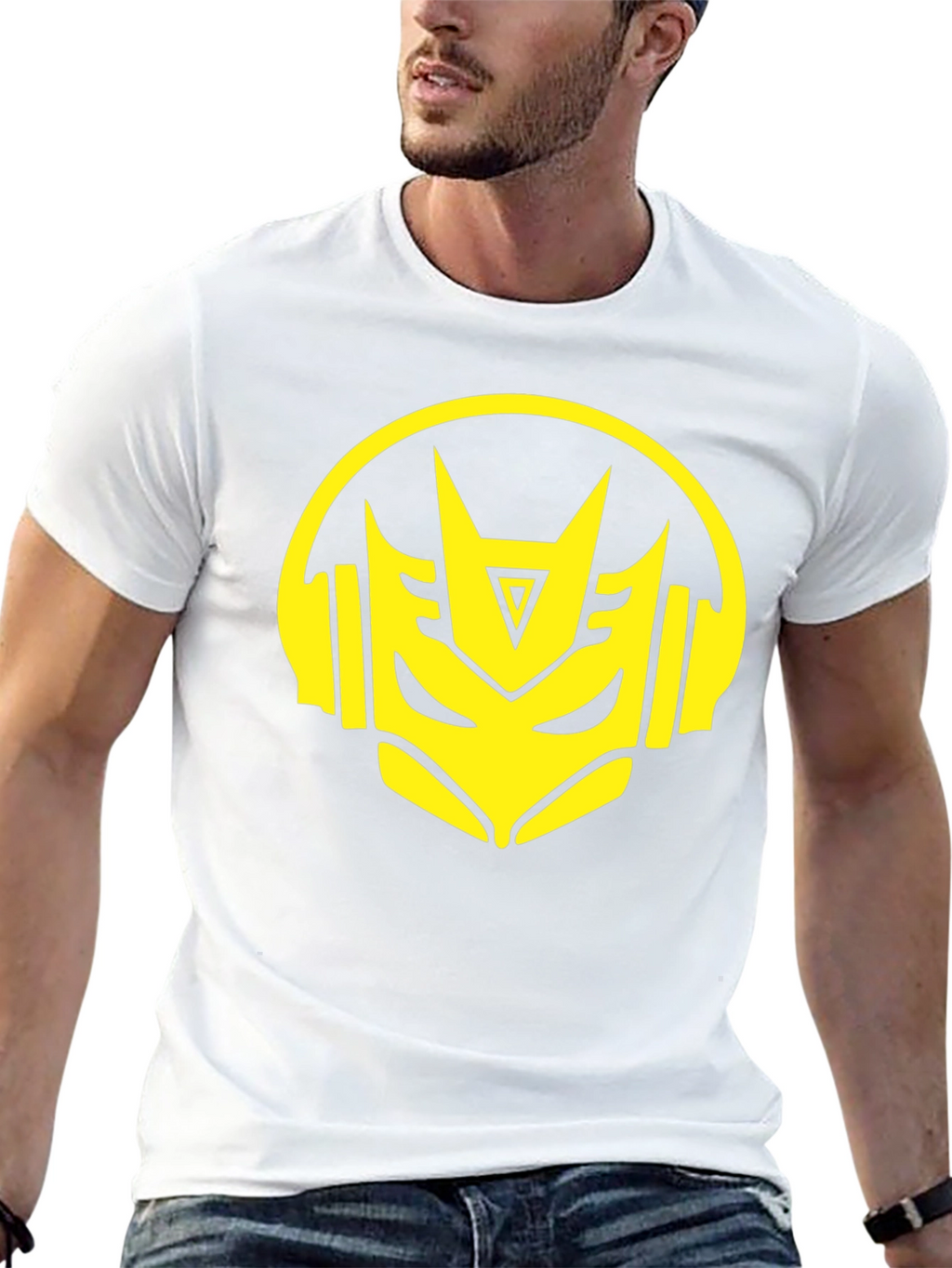 Robot Headphone Graphic Black T-Shirt