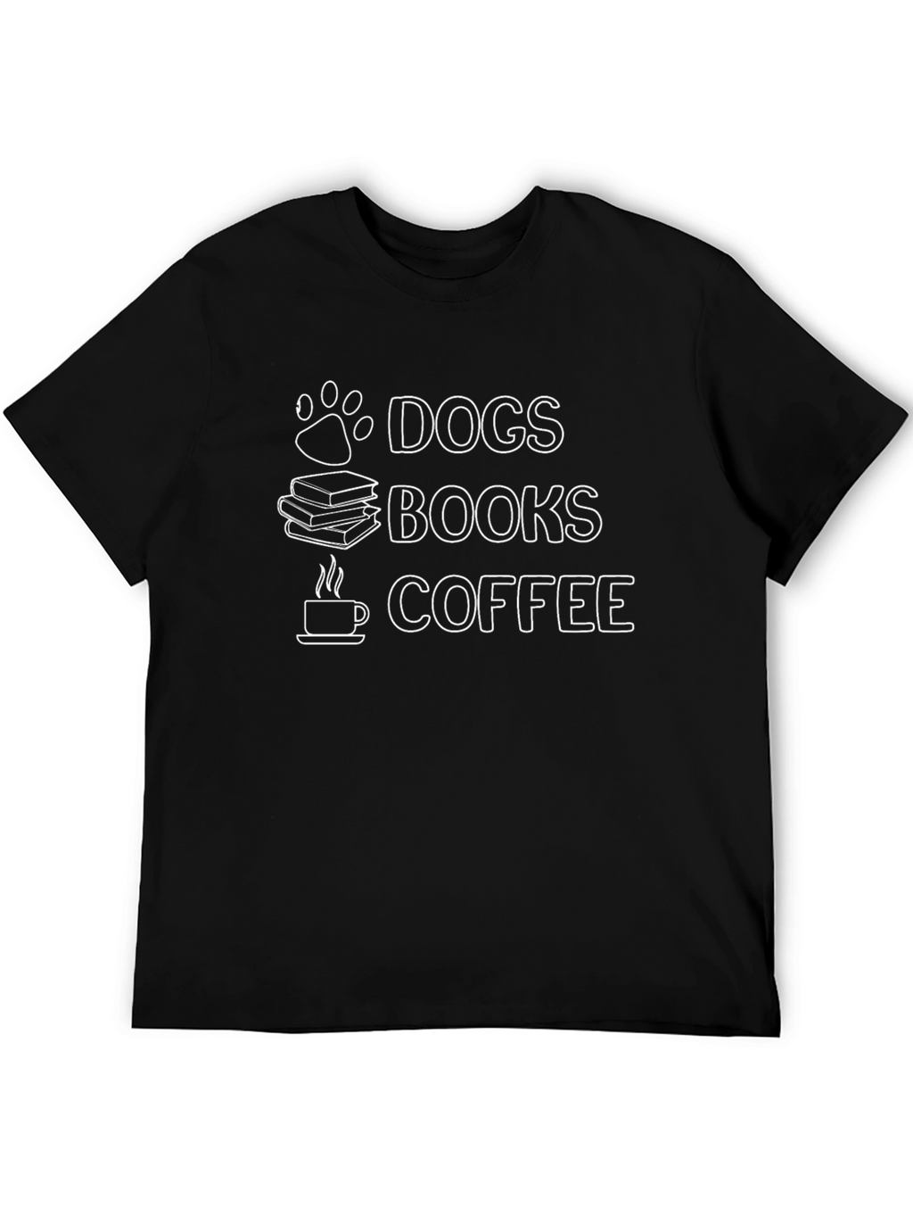 Dogs Books Coffee Graphic Tee