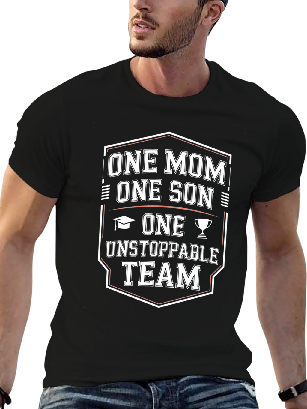 One Mom One Son Unstoppable Team T-Shirt