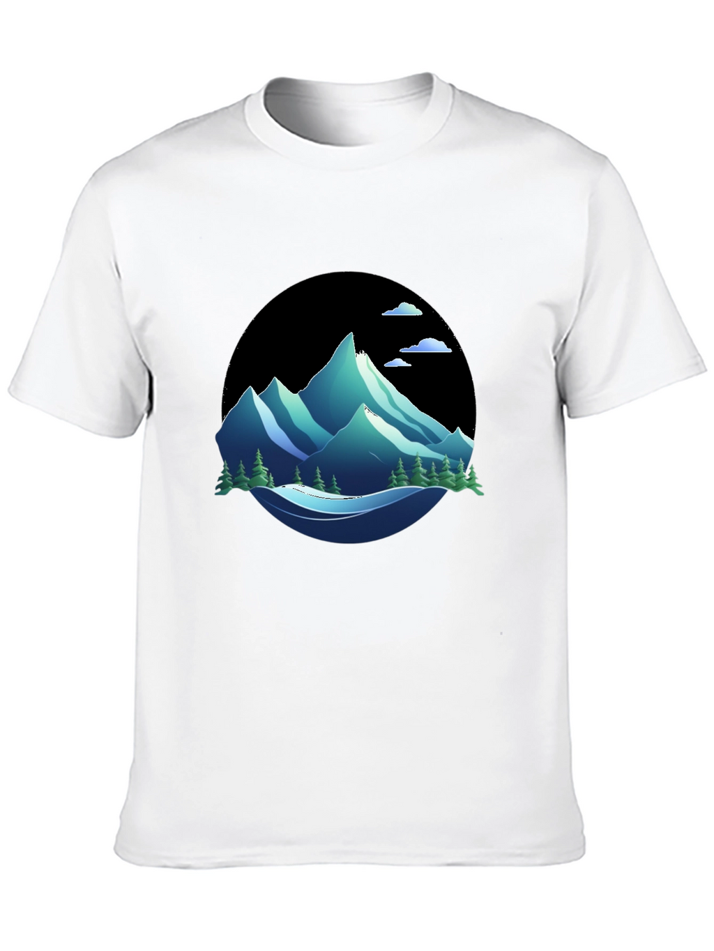 Mountain Graphic Tee - Nature Inspired Black T-Shirt