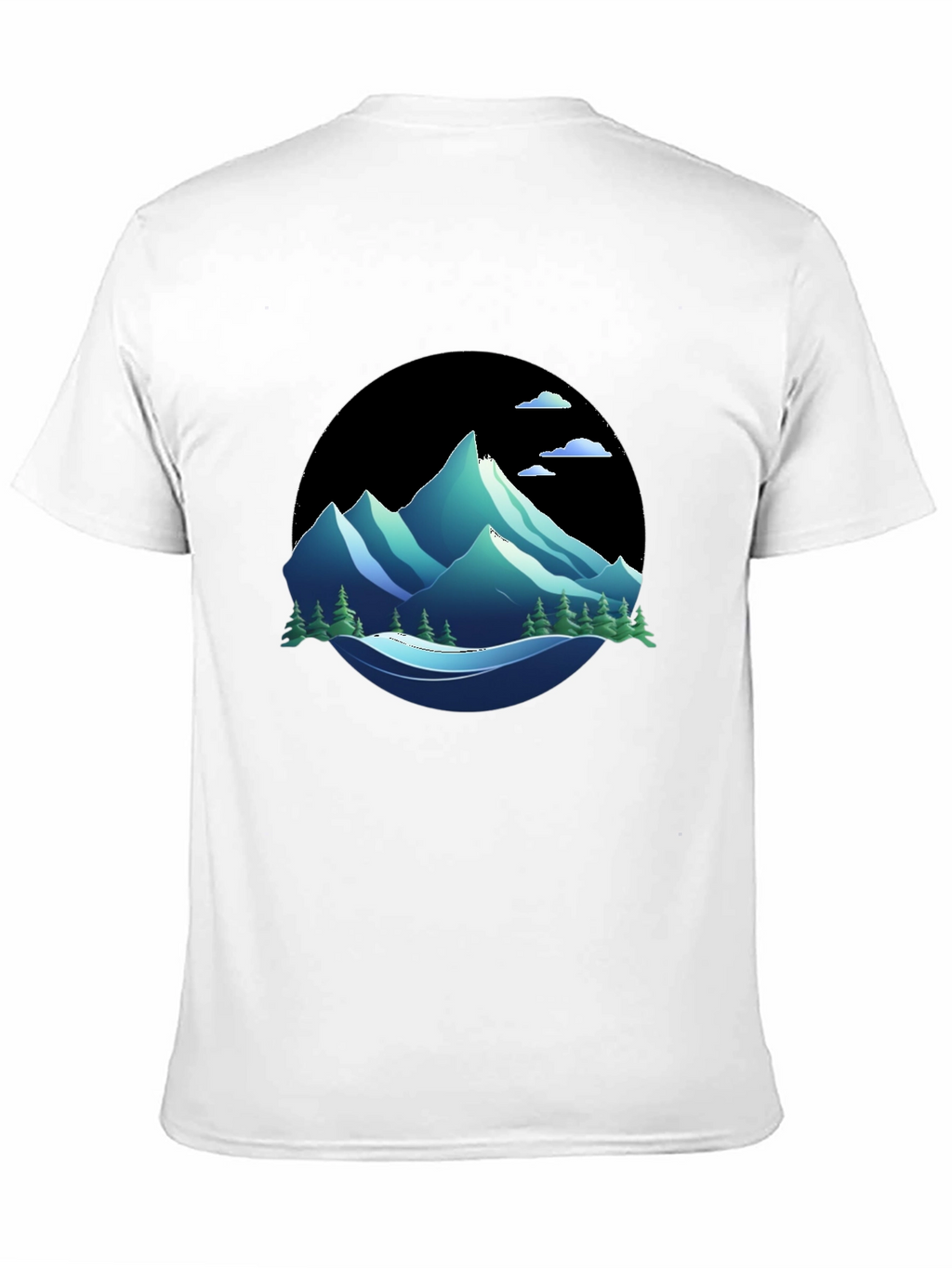 Mountain Graphic Tee - Nature Inspired Black T-Shirt