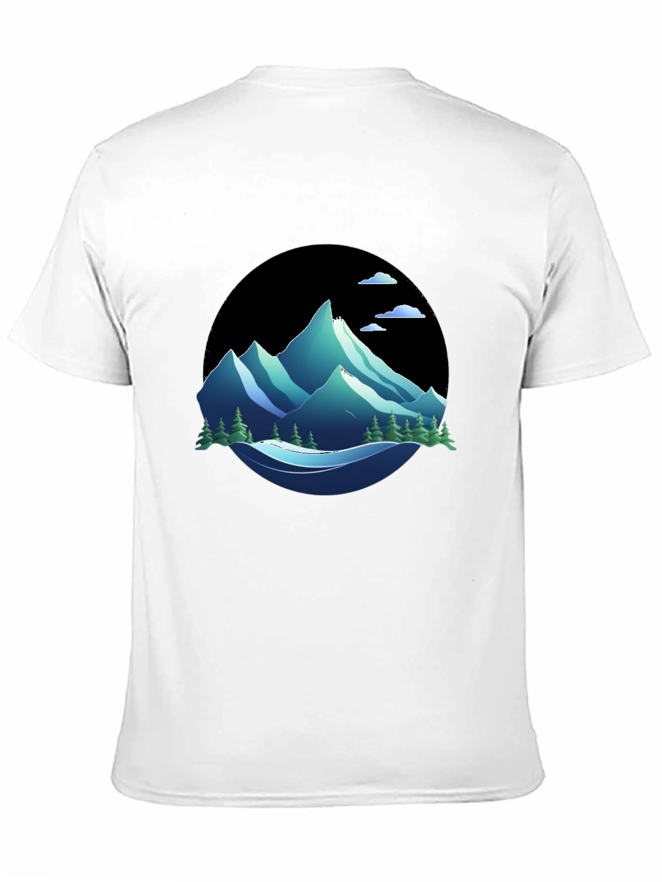 Mountain Graphic Tee - Nature Inspired Black T-Shirt