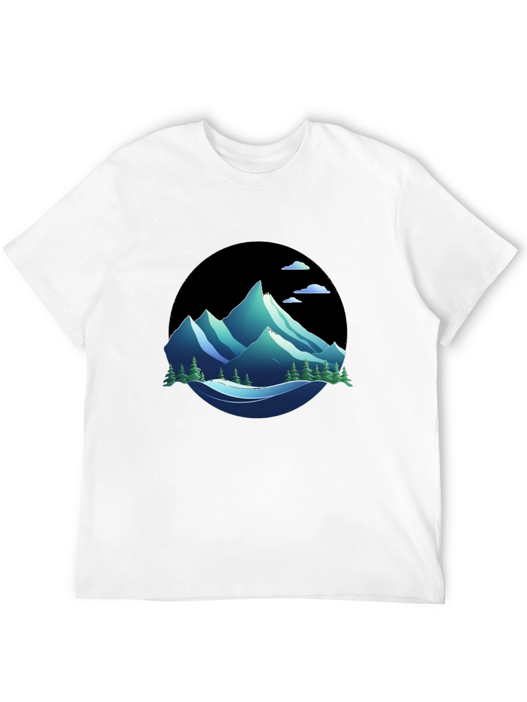 Mountain Graphic Tee - Nature Inspired Black T-Shirt