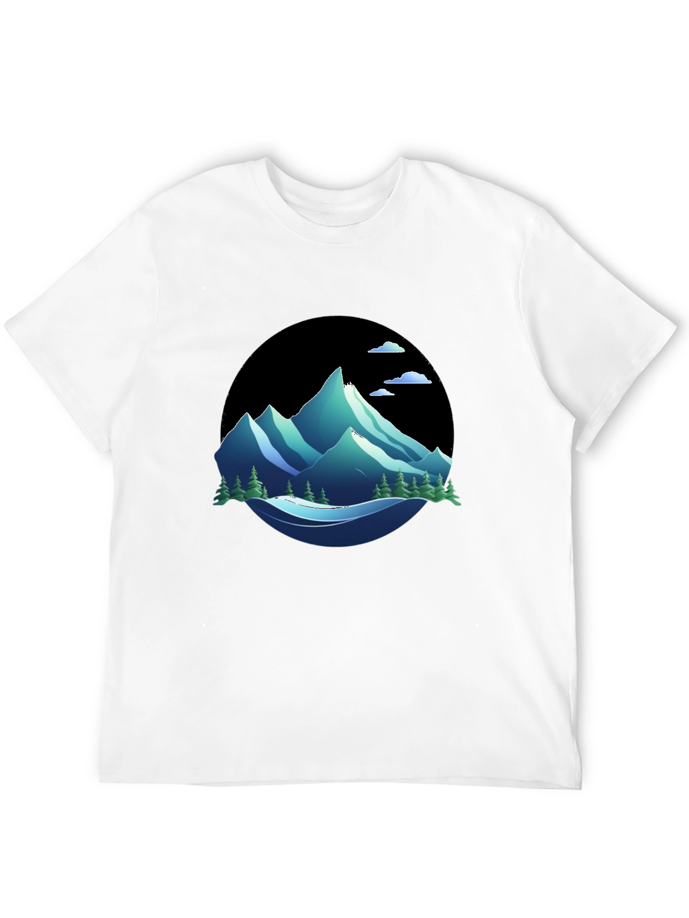 Mountain Graphic Tee - Nature Inspired Black T-Shirt