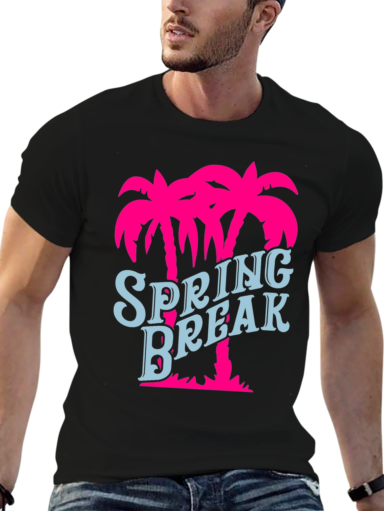 Spring Break Palm Tree Graphic Tee