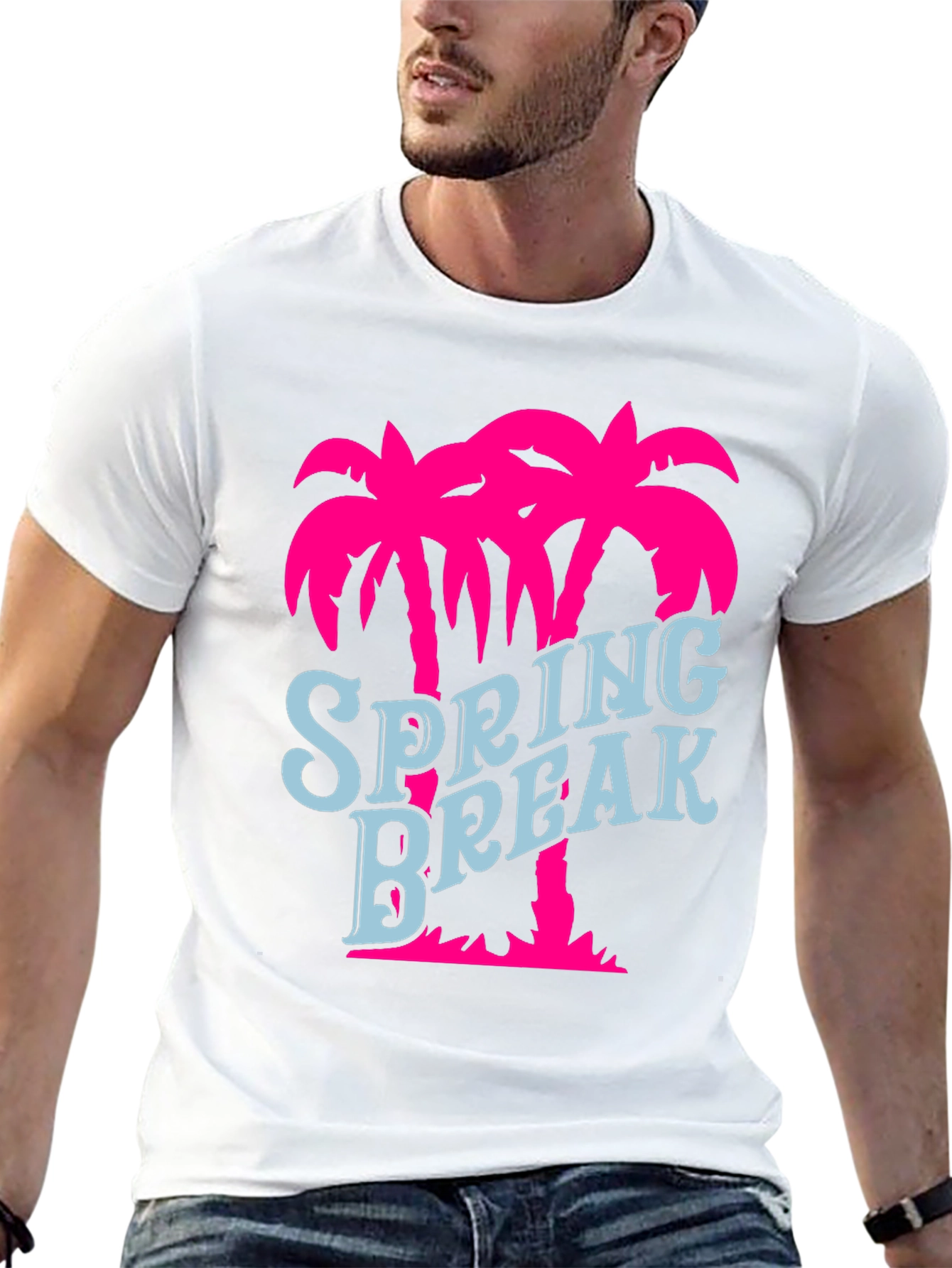 Spring Break Palm Tree Graphic Tee