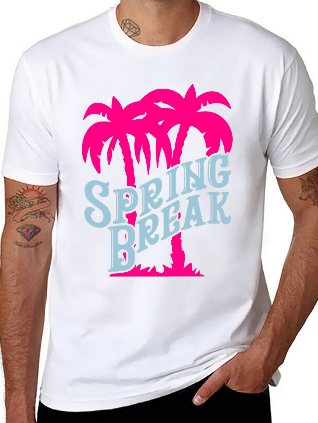 Spring Break Palm Tree Graphic Tee