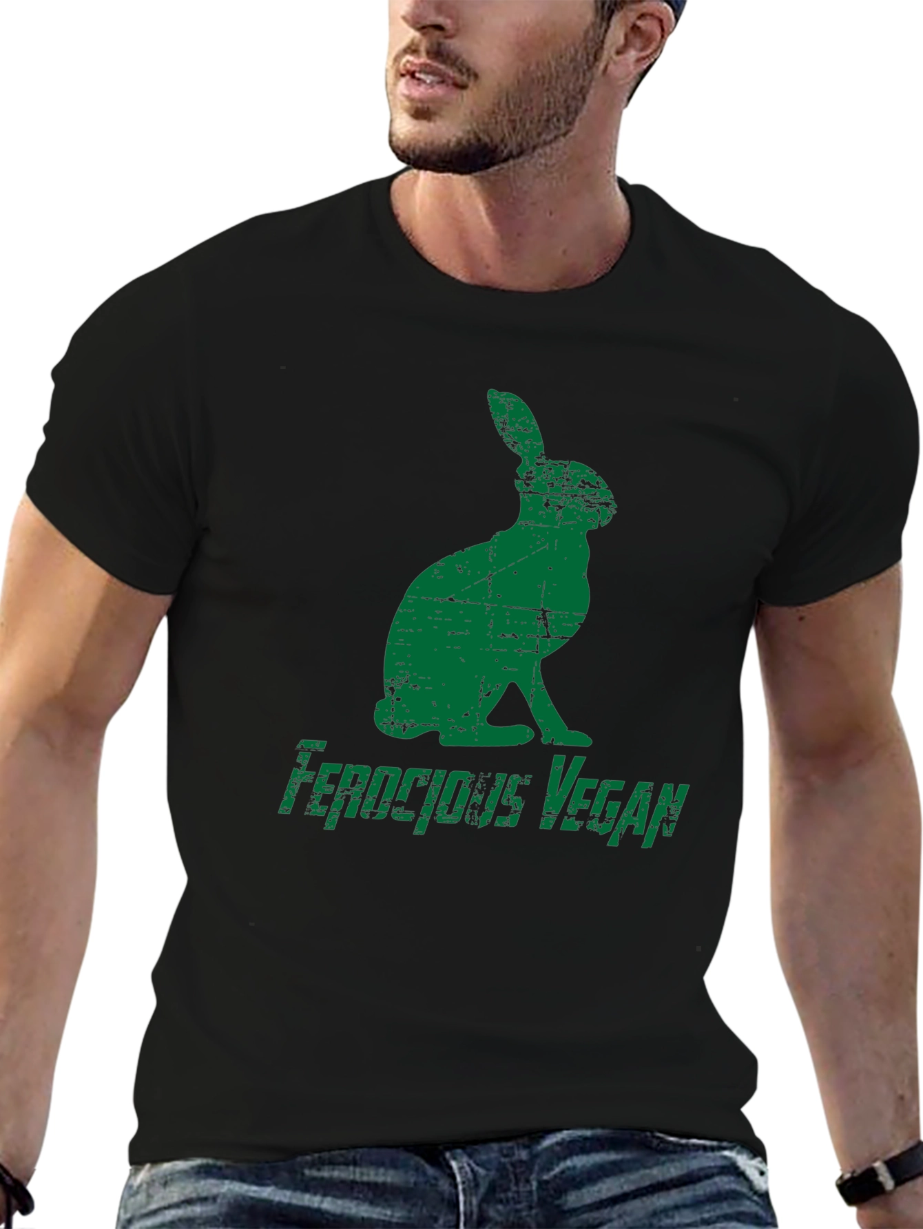 Ferocious Vegan Rabbit Graphic Tee