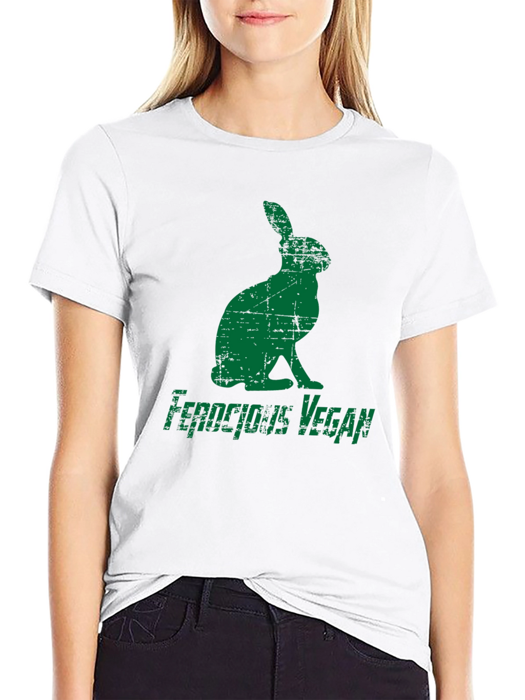 Ferocious Vegan Rabbit Graphic Tee