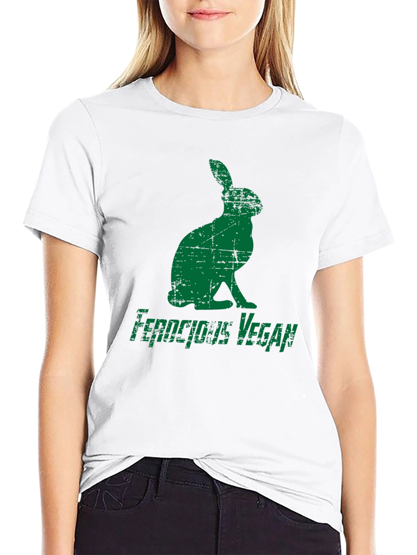 Ferocious Vegan Rabbit Graphic Tee