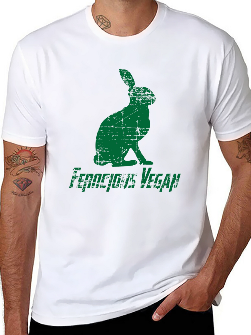 Ferocious Vegan Rabbit Graphic Tee