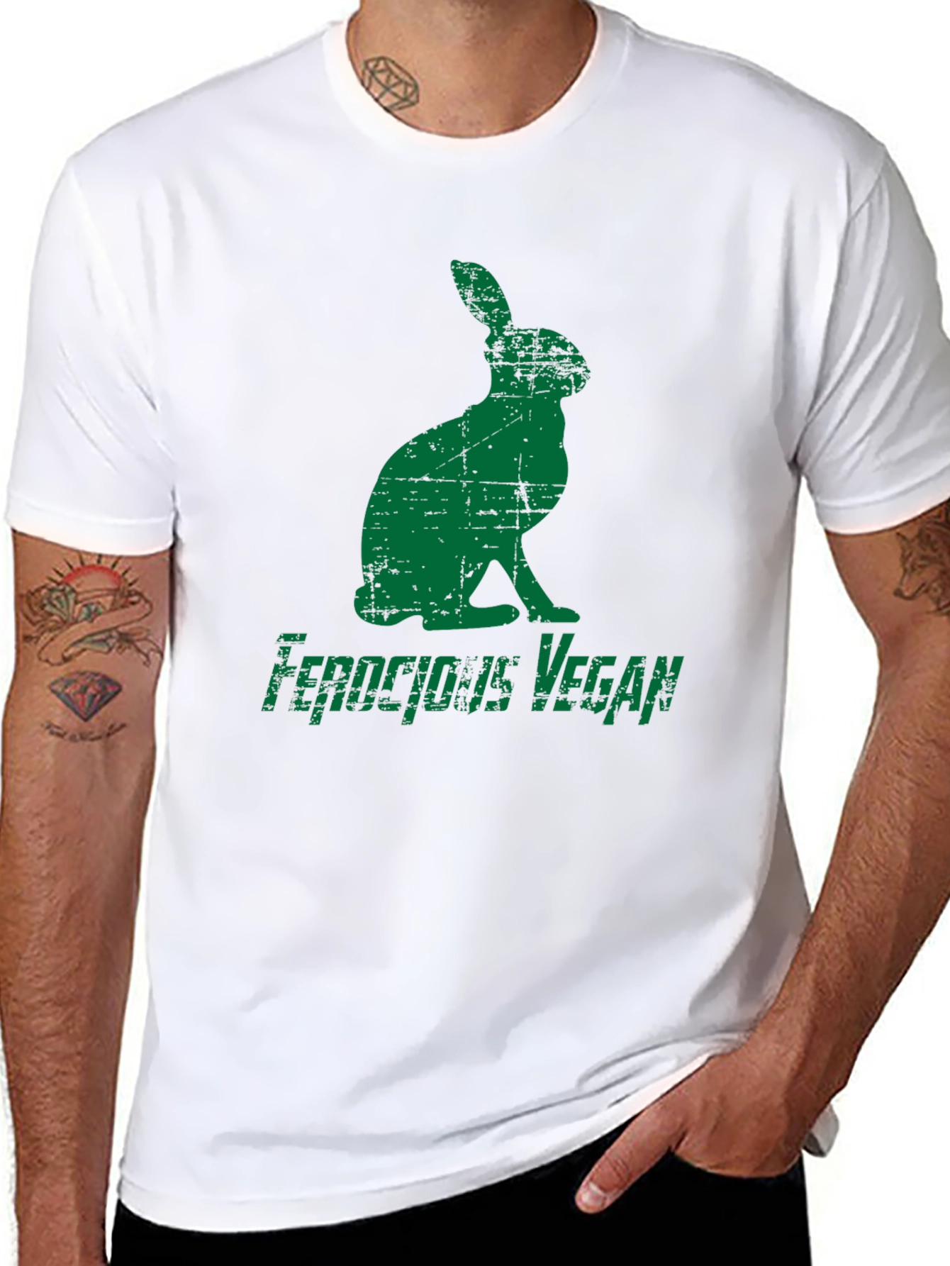 Ferocious Vegan Rabbit Graphic Tee