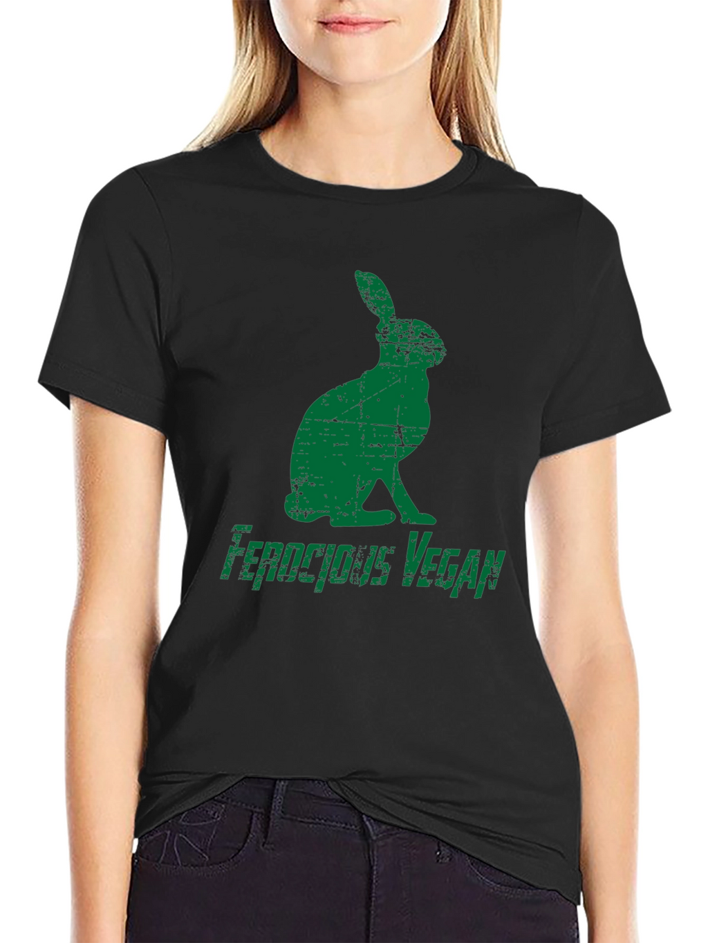 Ferocious Vegan Rabbit Graphic Tee