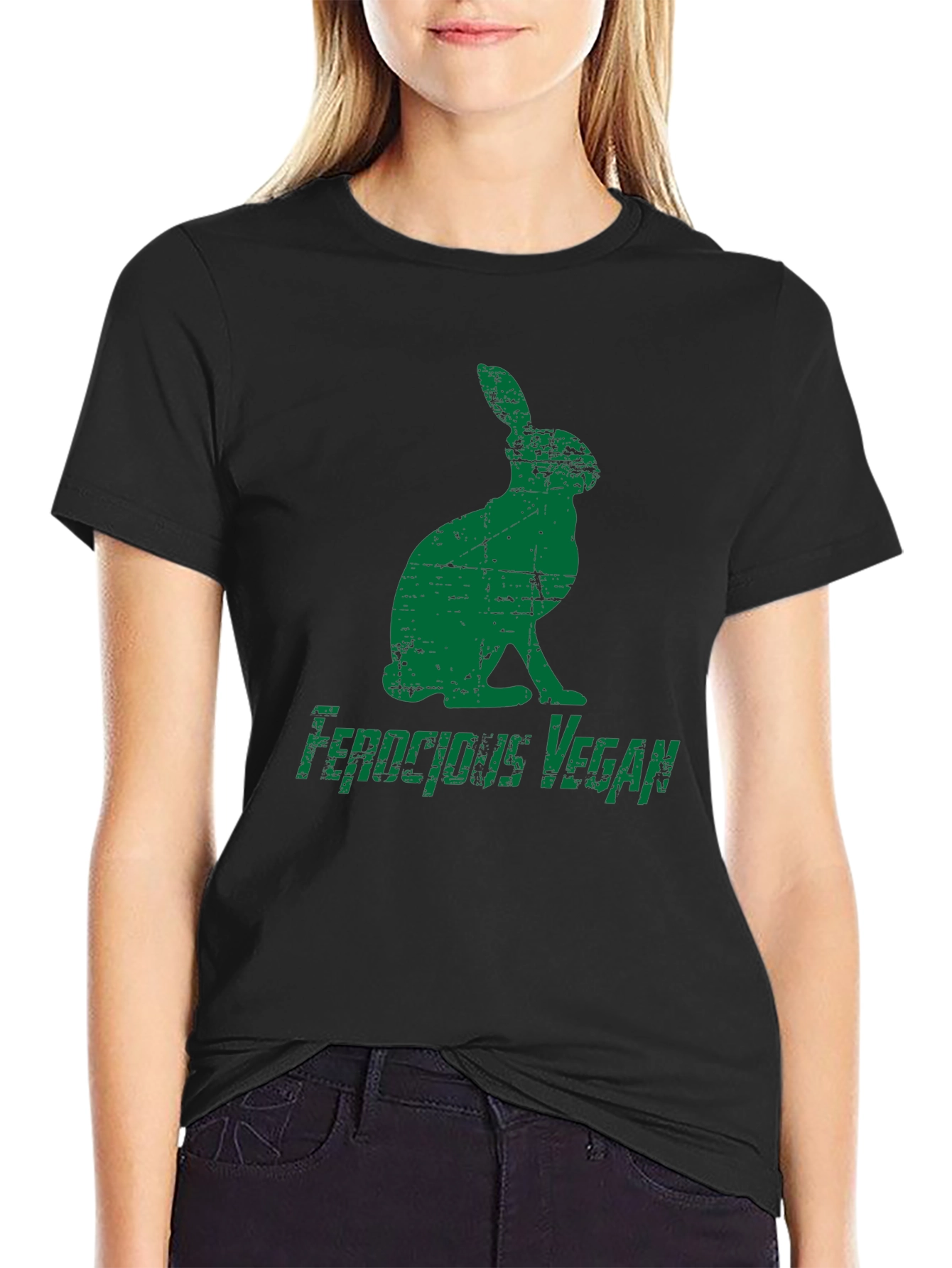 Ferocious Vegan Rabbit Graphic Tee