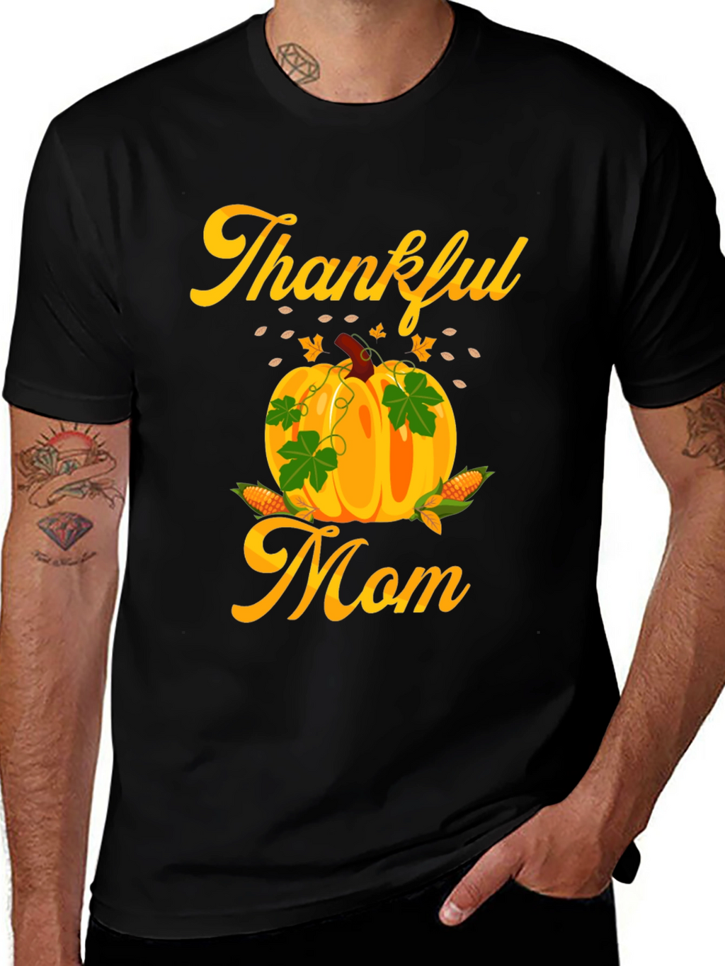 Thankful Mom T-Shirt - Pumpkin Fall Tee