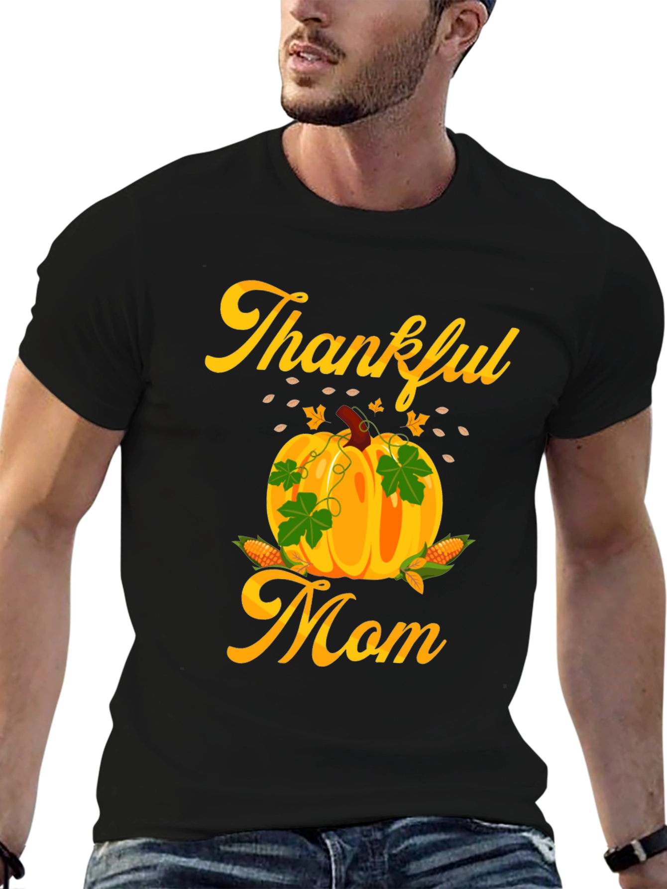 Thankful Mom T-Shirt - Pumpkin Fall Tee