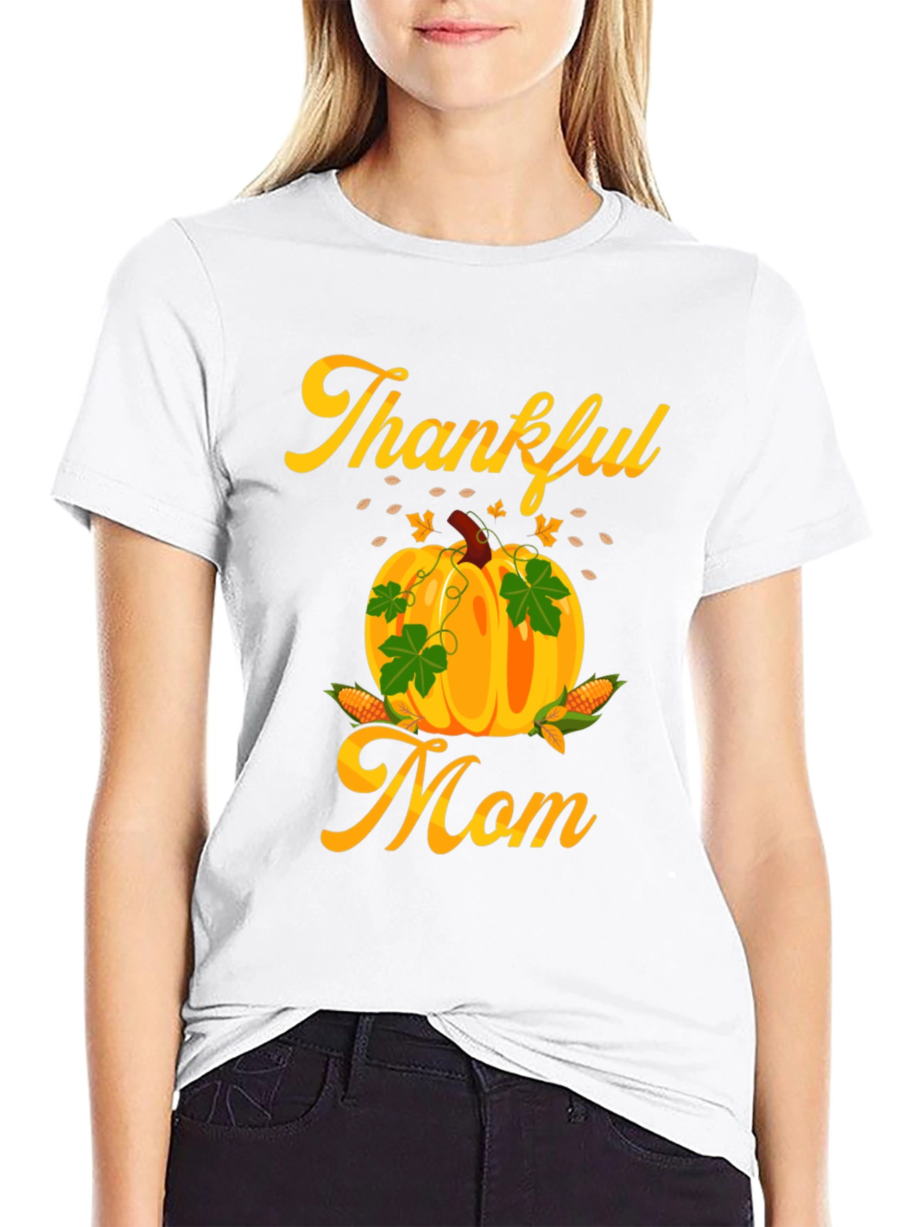 Thankful Mom T-Shirt - Pumpkin Fall Tee