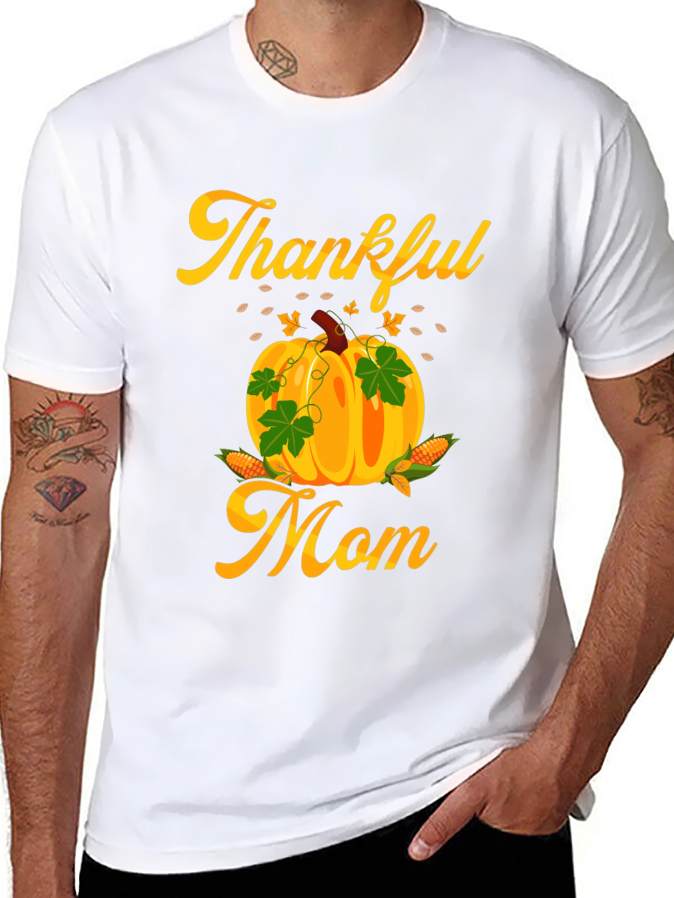 Thankful Mom T-Shirt - Pumpkin Fall Tee