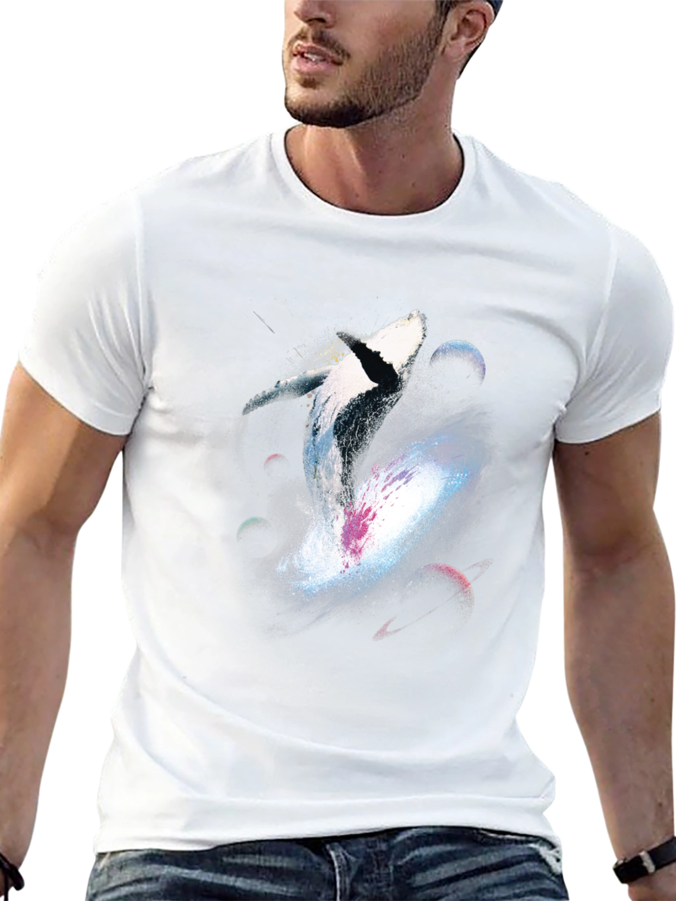 Whale Galaxy Graphic T-Shirt
