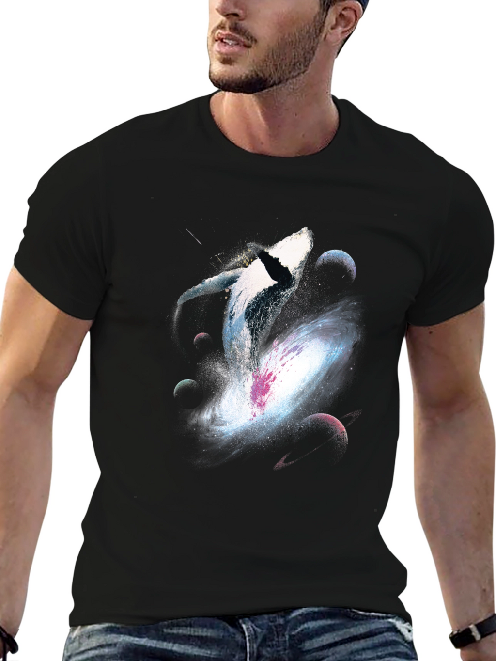Whale Galaxy Graphic T-Shirt