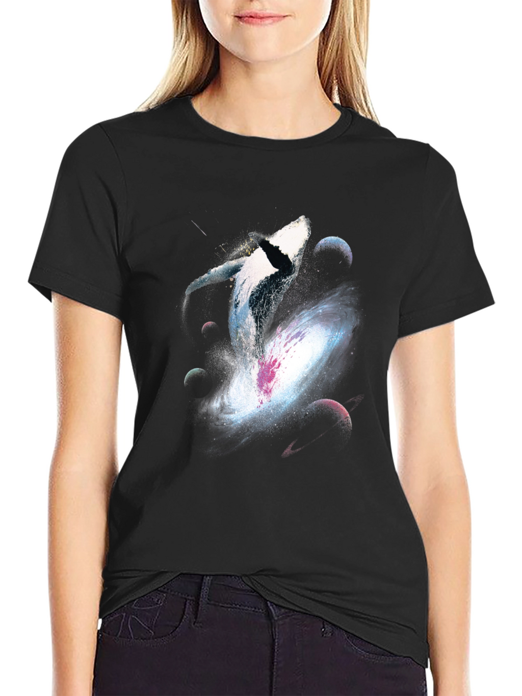 Whale Galaxy Graphic T-Shirt