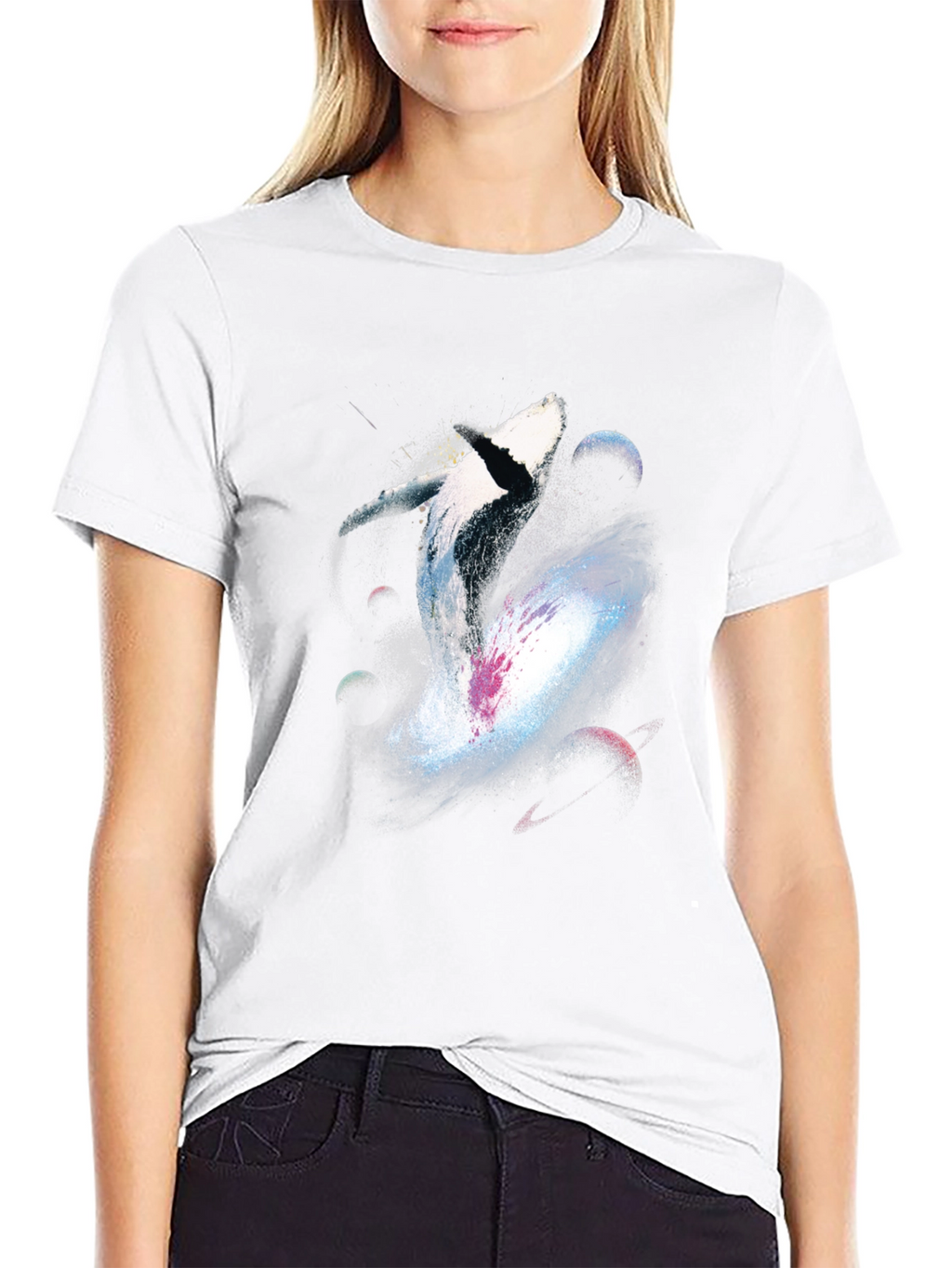 Whale Galaxy Graphic T-Shirt