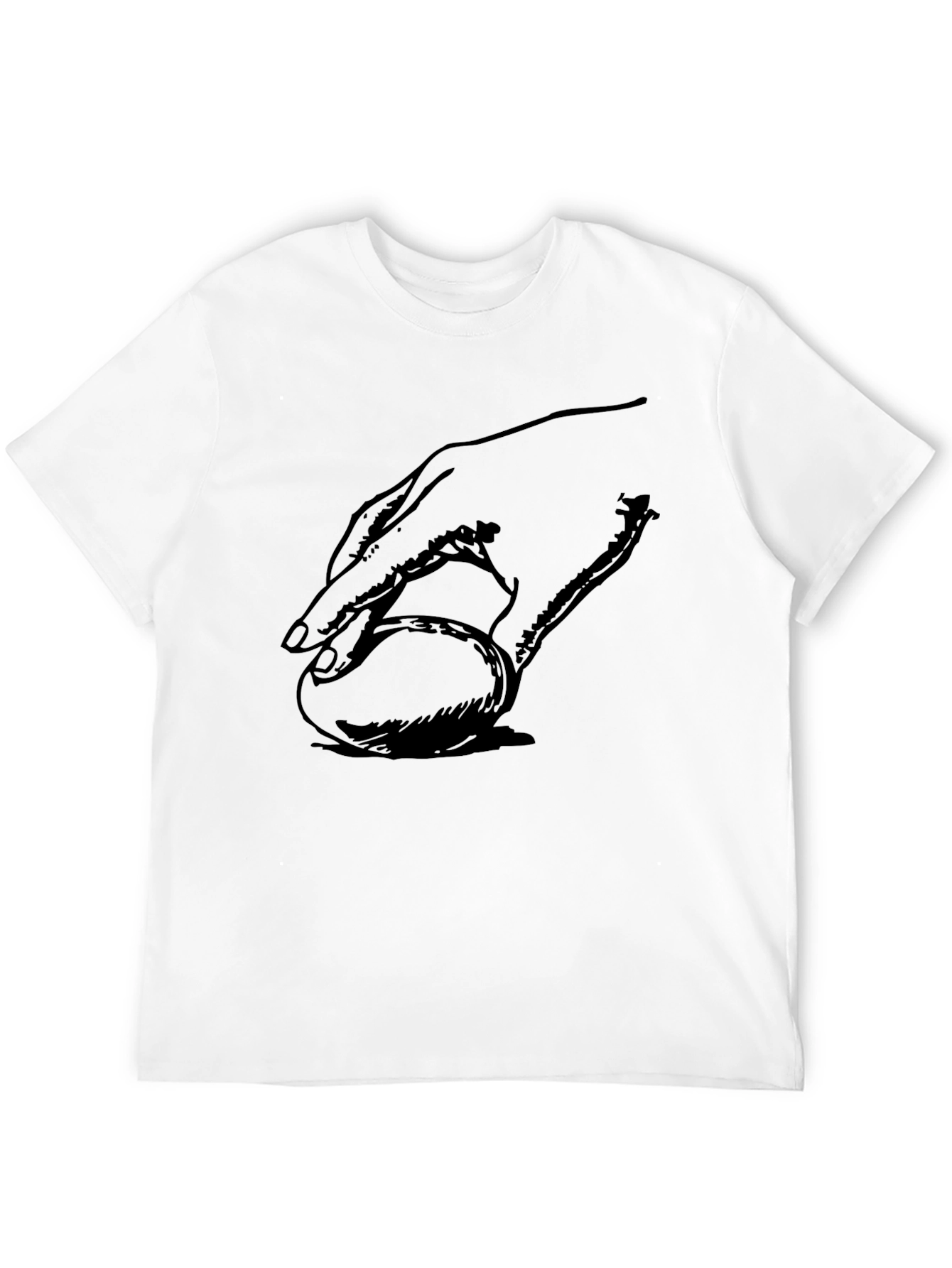 Hand on Ball Graphic T-Shirt - Modern Casual Wear