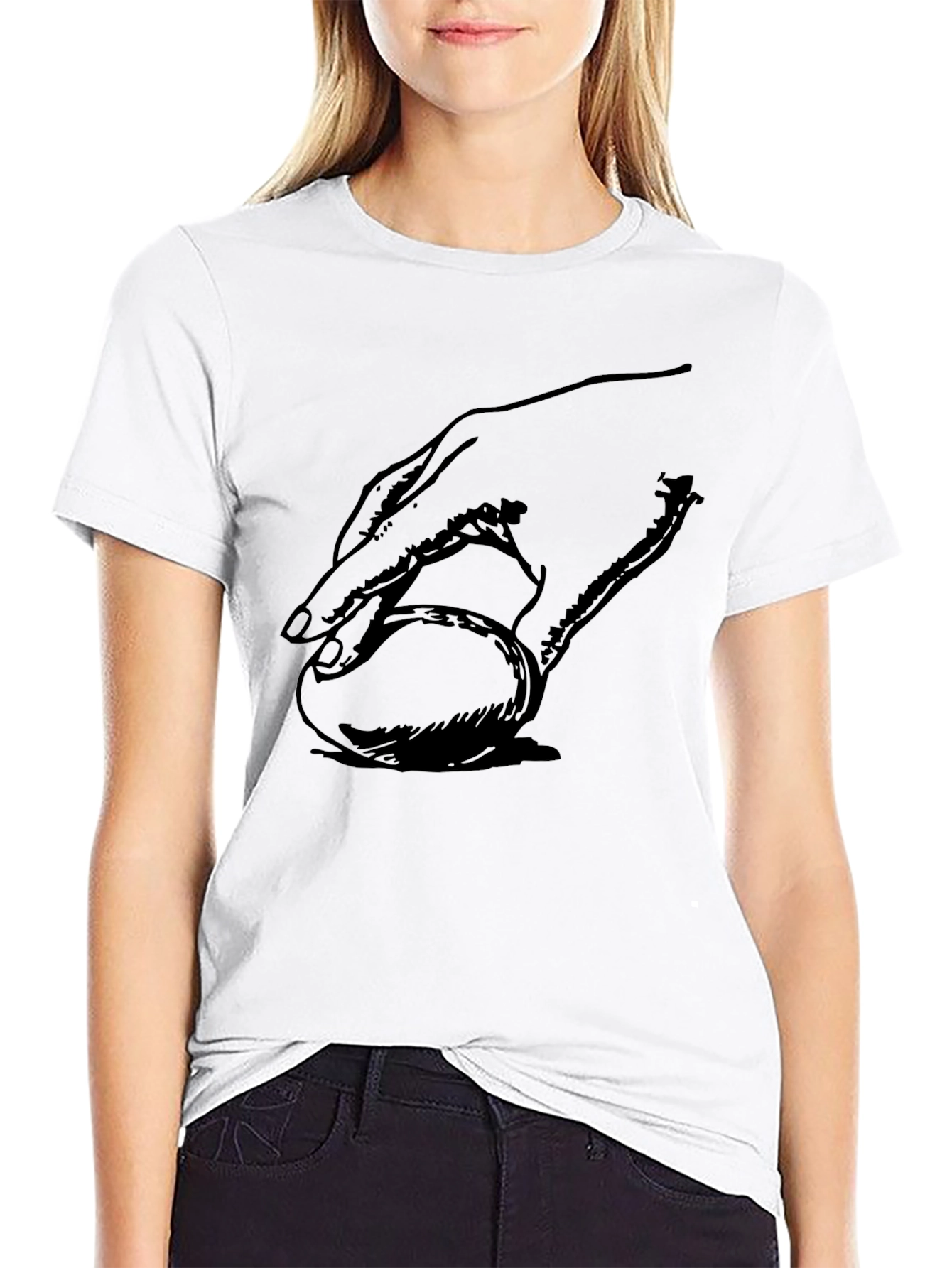 Hand on Ball Graphic T-Shirt - Modern Casual Wear