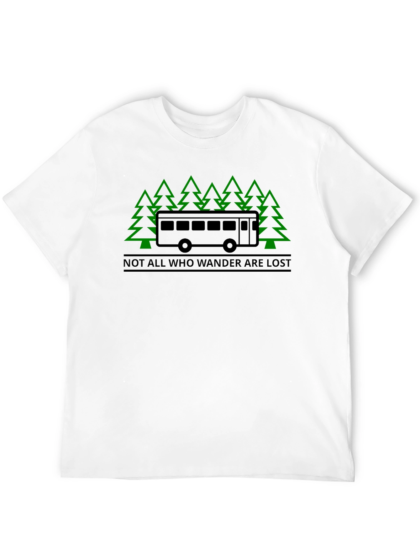Wanderlust Bus & Trees Graphic T-Shirt