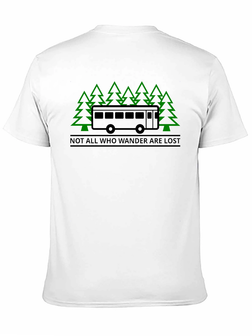 Wanderlust Bus & Trees Graphic T-Shirt
