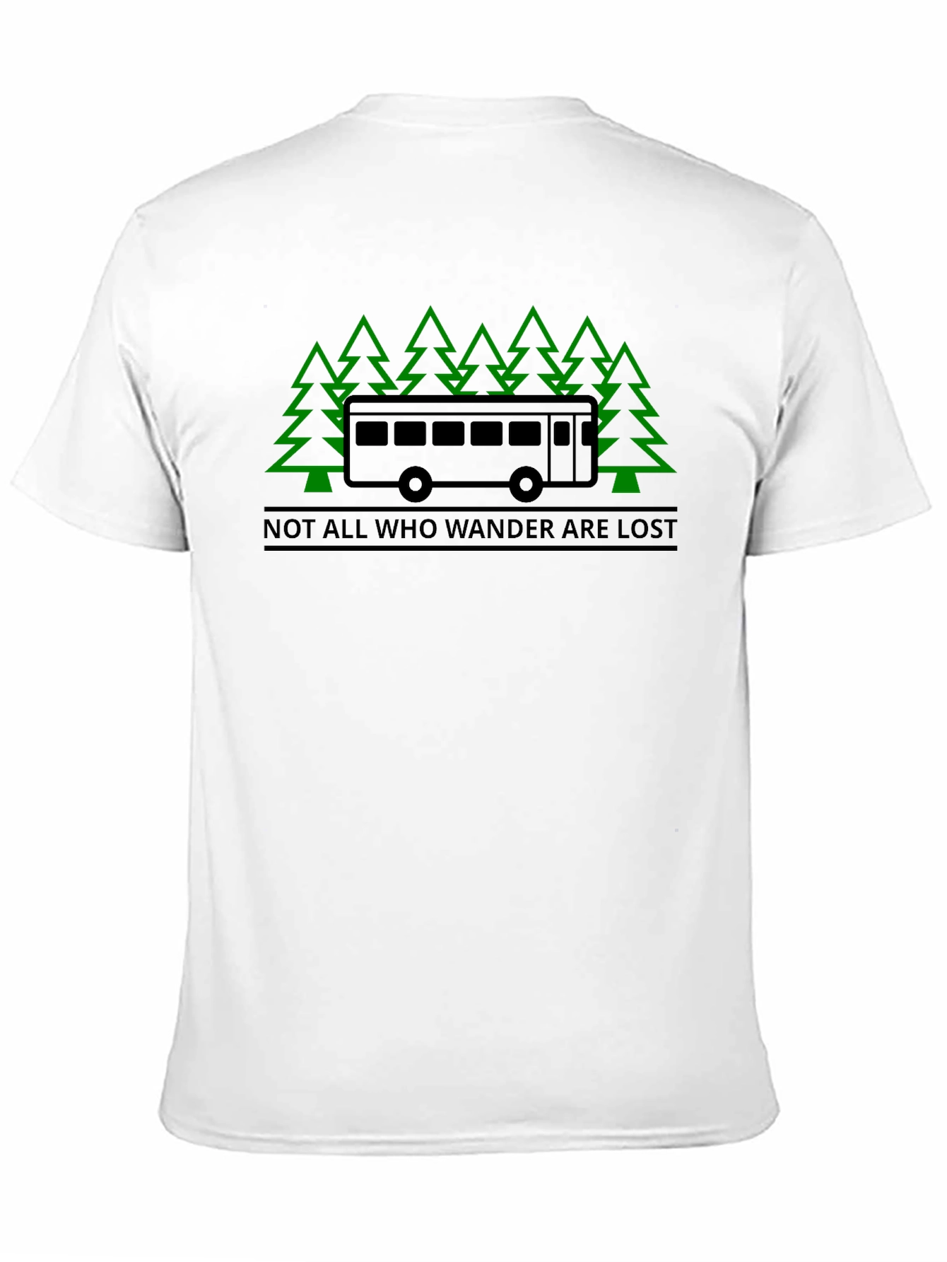Wanderlust Bus & Trees Graphic T-Shirt