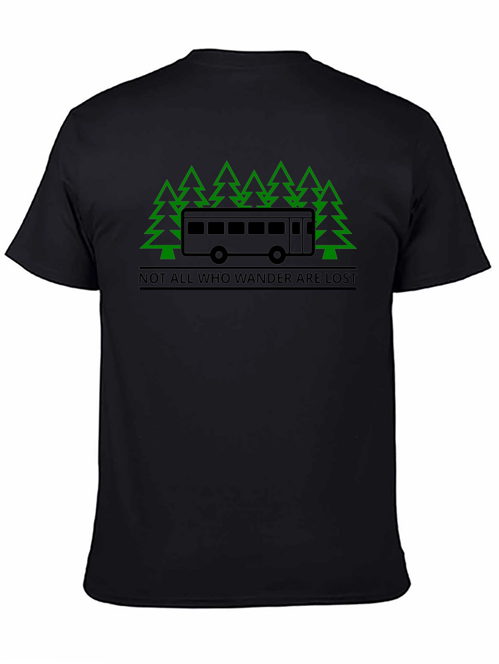 Wanderlust Bus & Trees Graphic T-Shirt