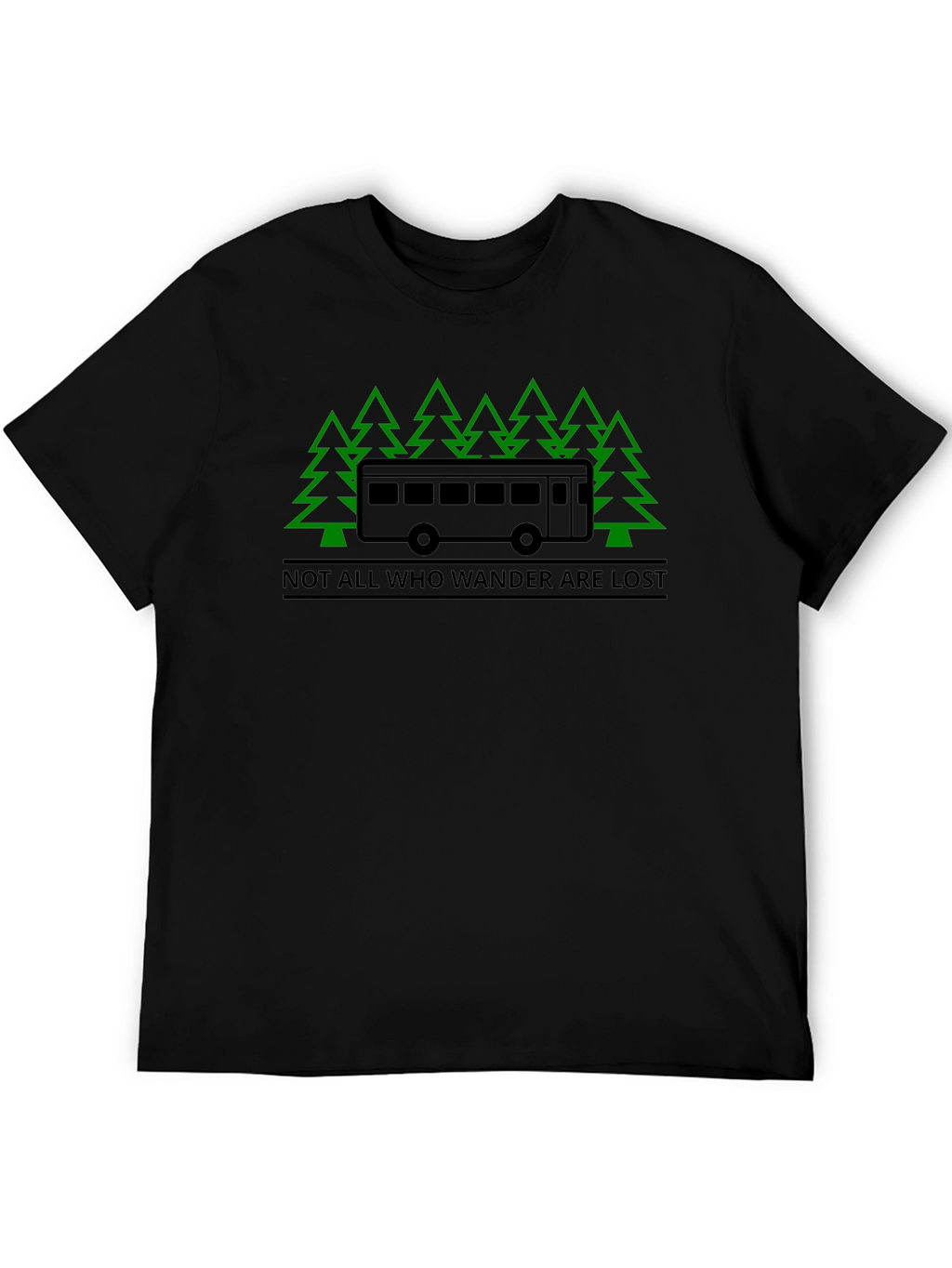 Wanderlust Bus & Trees Graphic T-Shirt