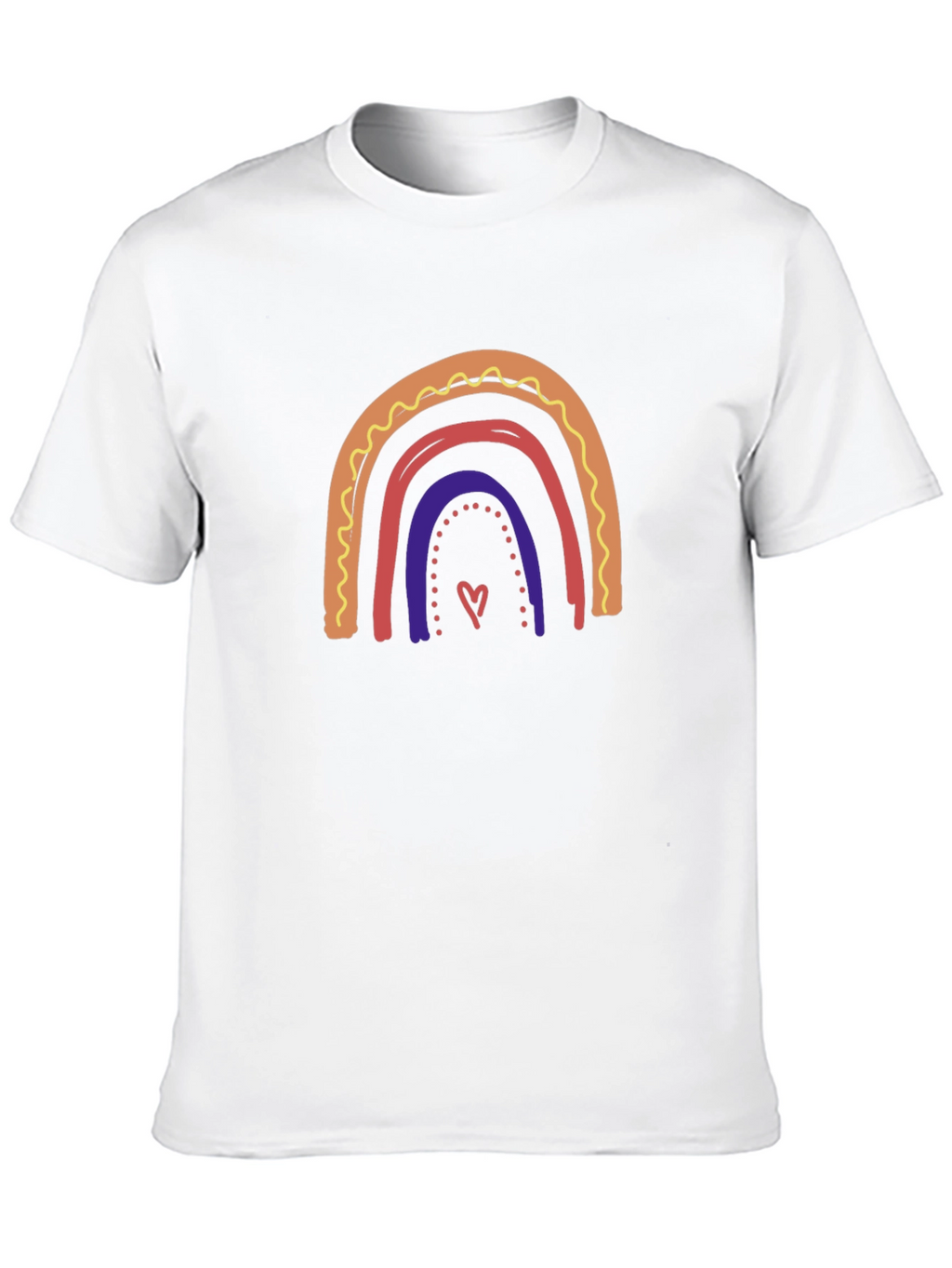 Rainbow Heart Graphic Black T-Shirt